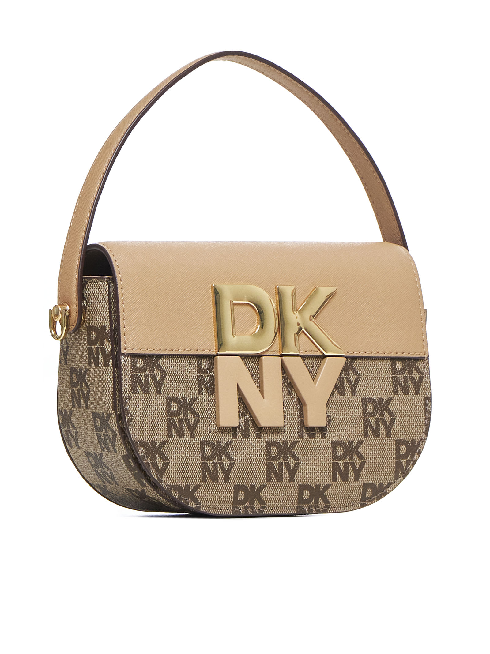 Shop Dkny Shoulder Bag In Chino/cappuccino