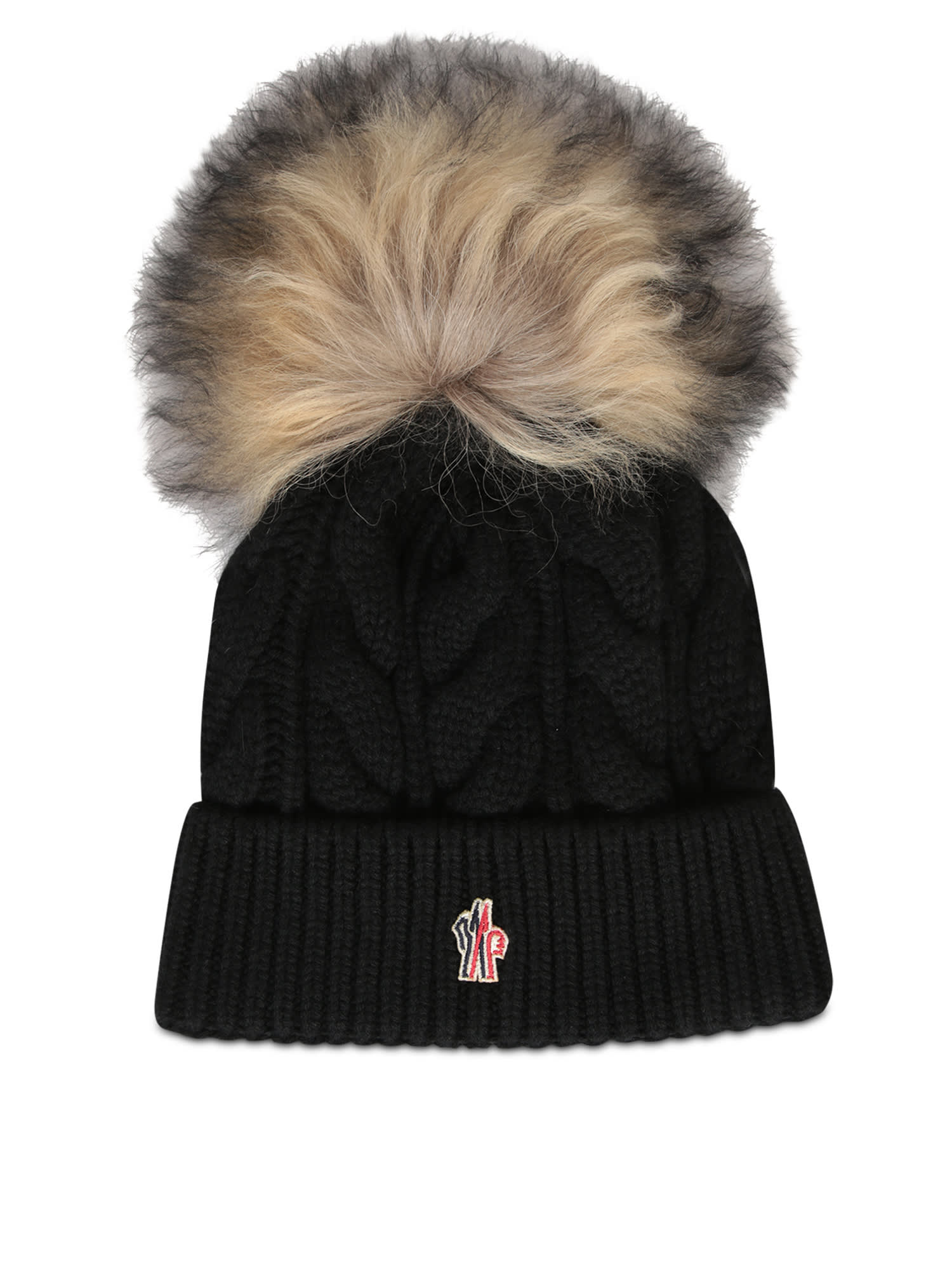 Shop Moncler Black Pom Pom Beanie