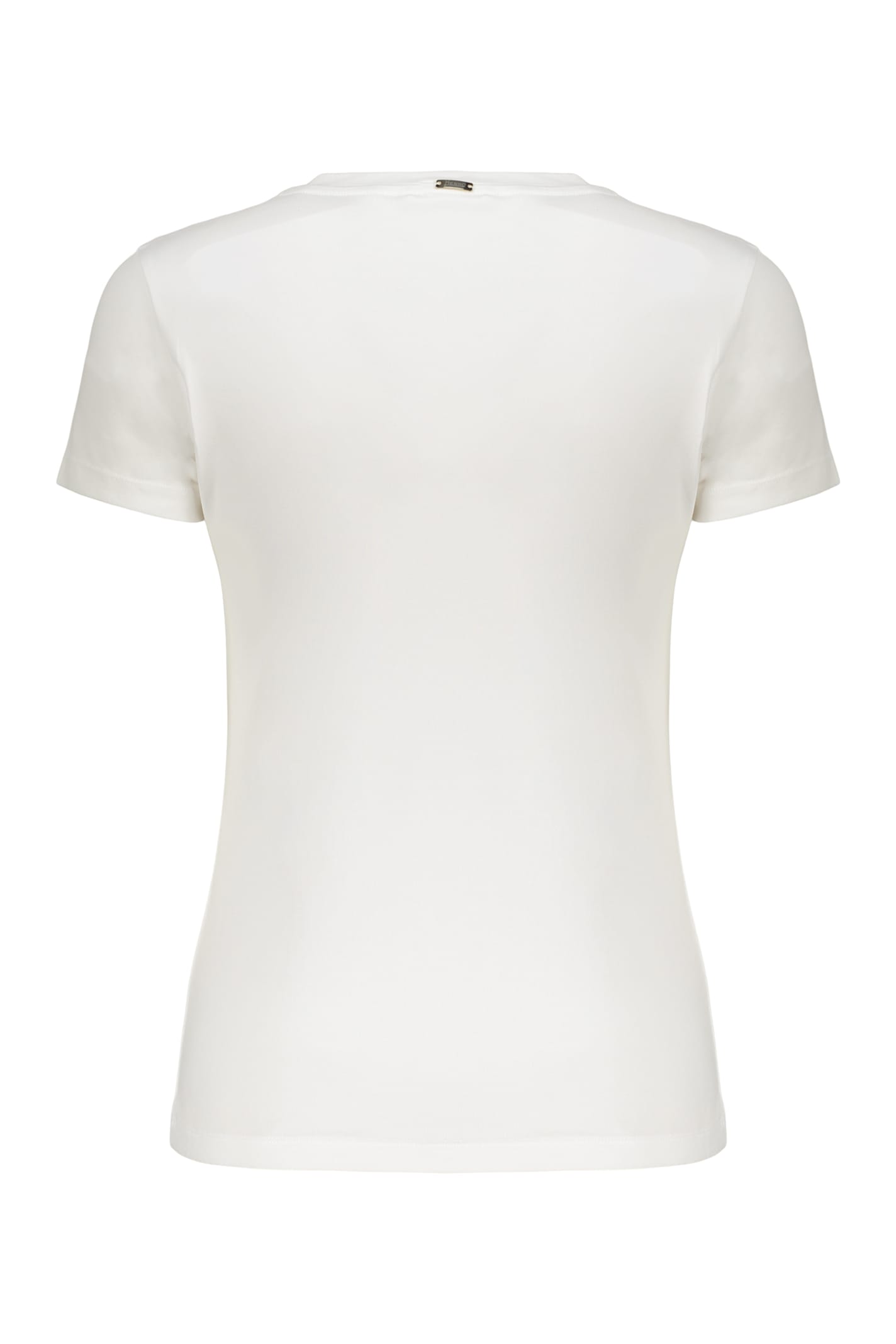 Herno White Interlock Jersey Logo T-shirt In White