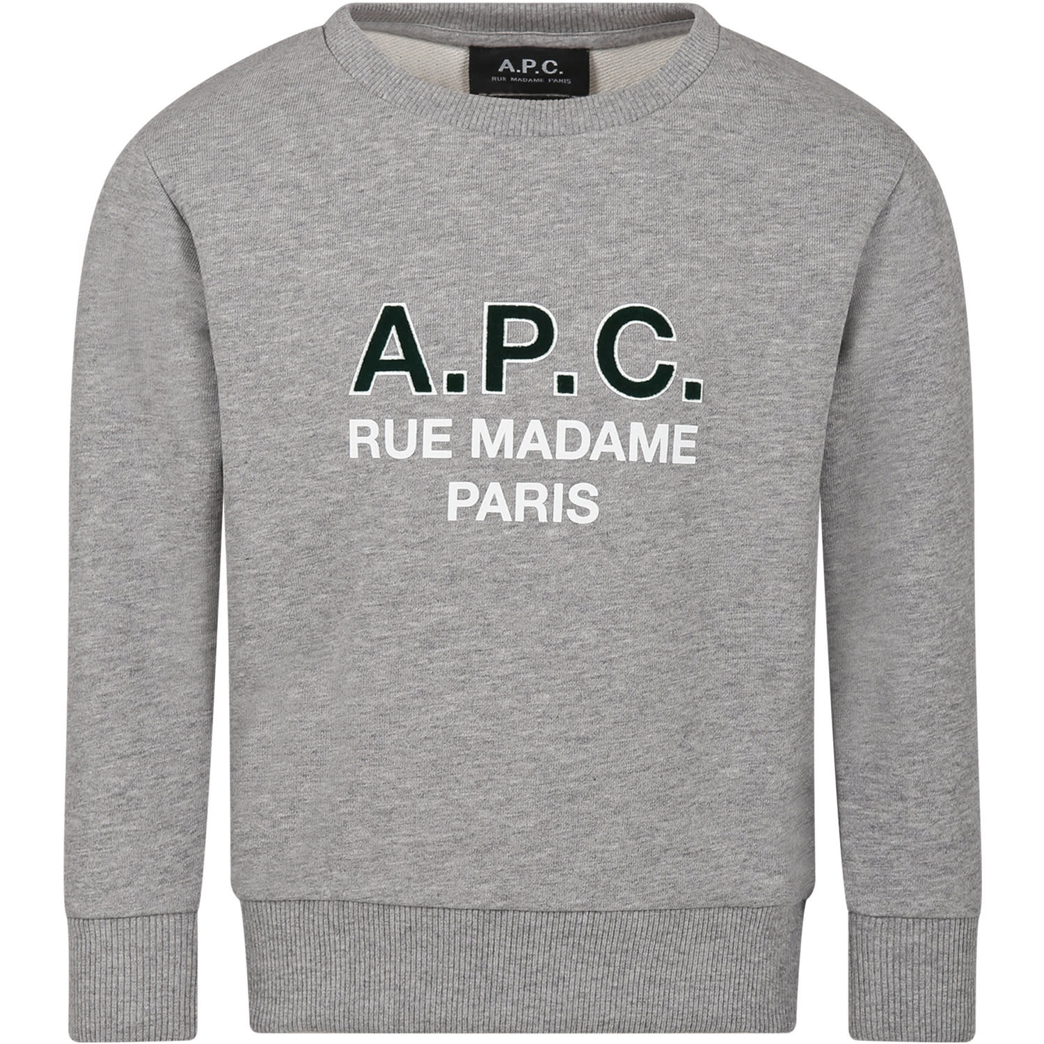 Apc Grey Sweatshirt For Kids With Logo
