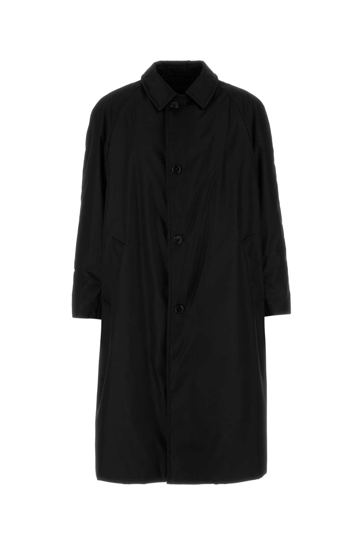 Black Re-nylon Trench Coat