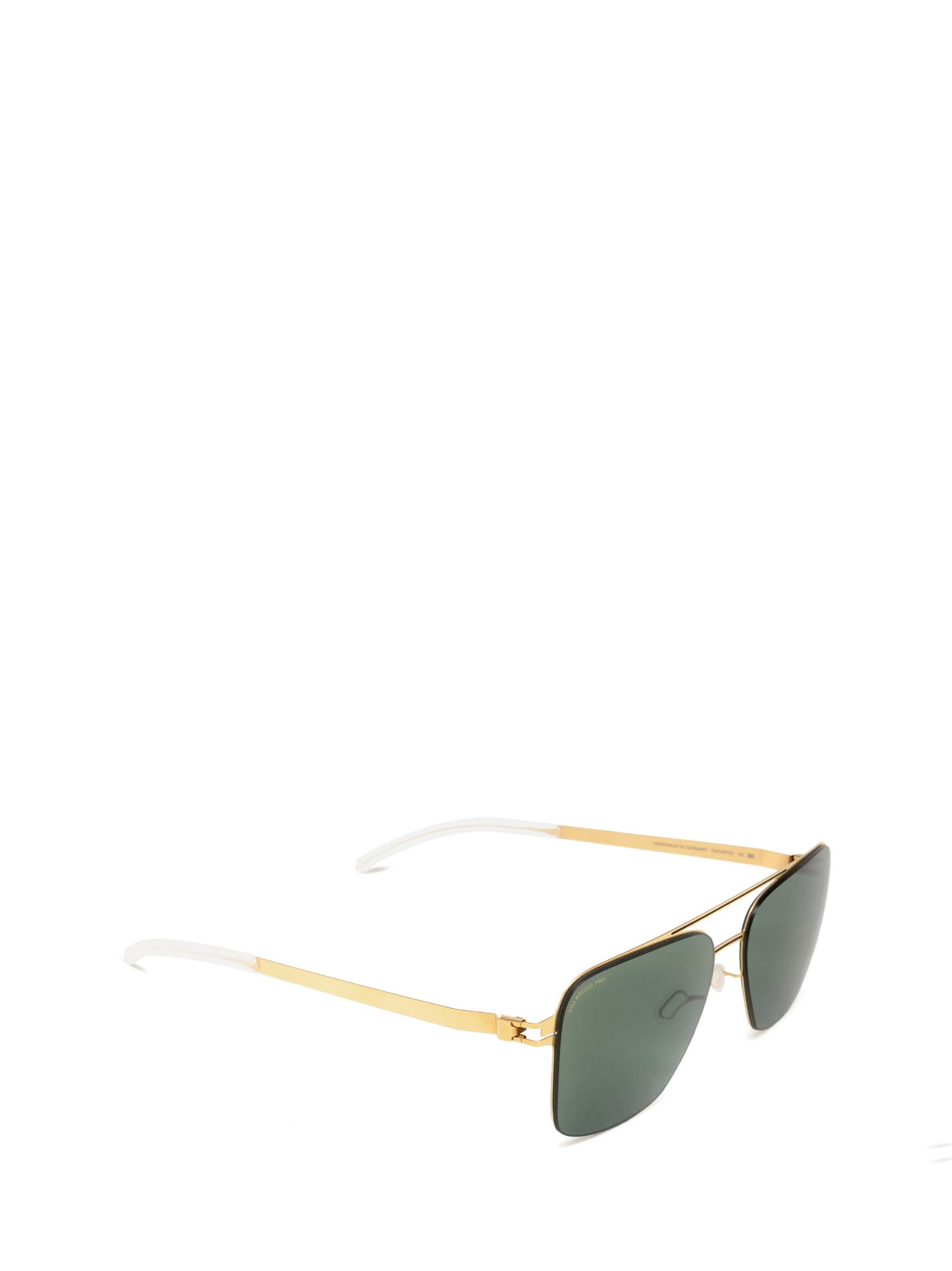 Shop Mykita Bernie Sun Gold/black Sunglasses