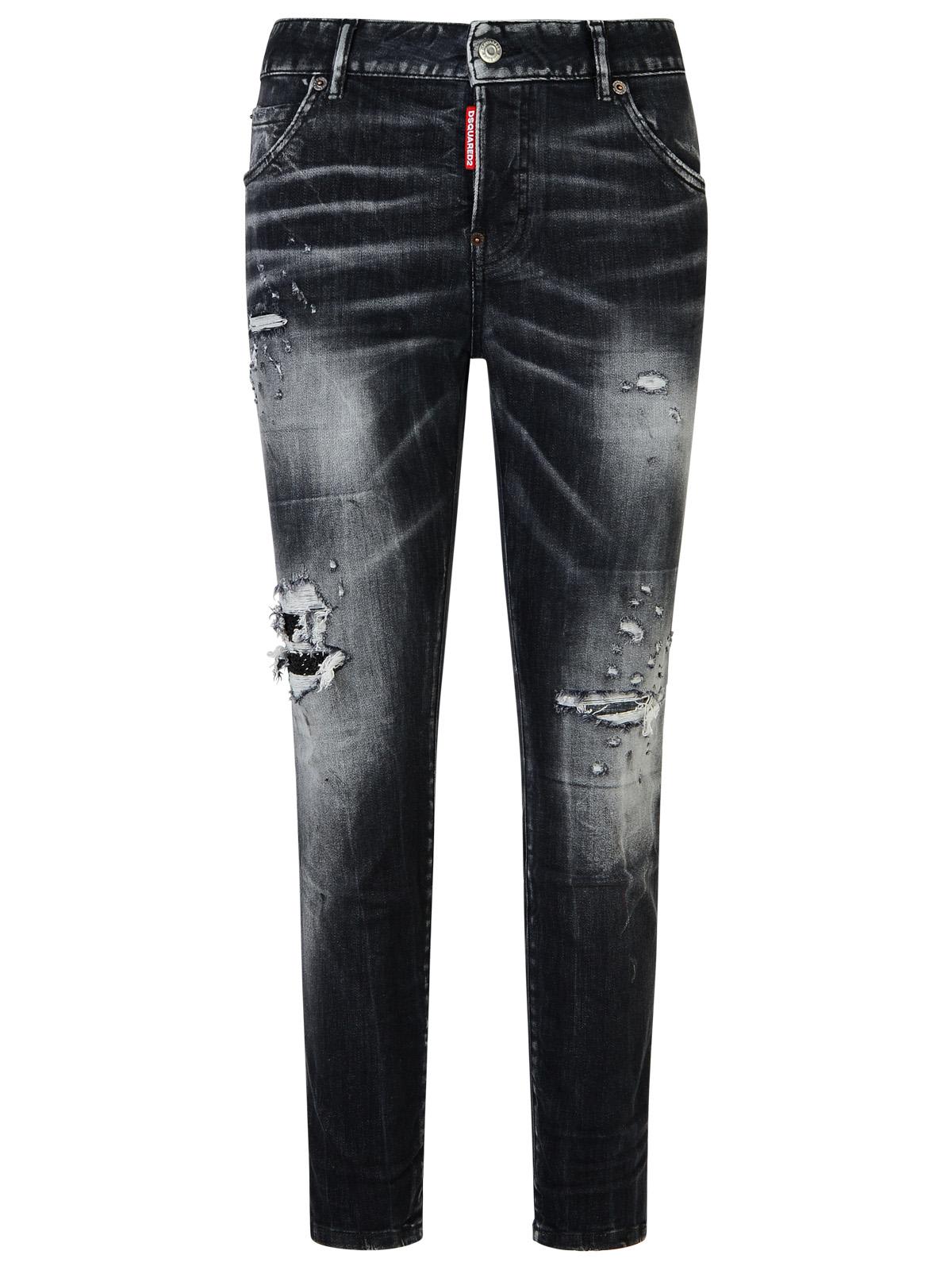 Shop Dsquared2 Cool Girl Black Cotton Blend Jeans