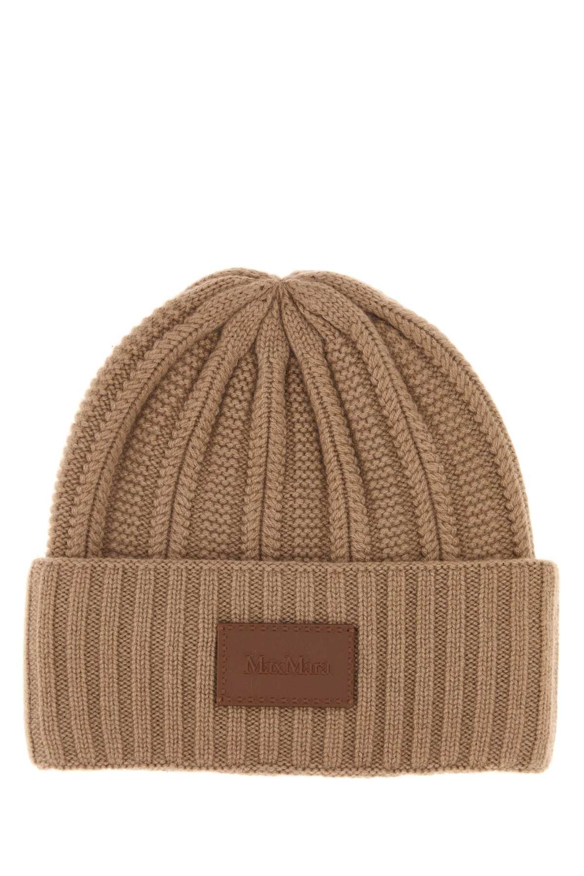 Max Mara Biscuit Cashmere Macbeth Beanie Hat In Multi