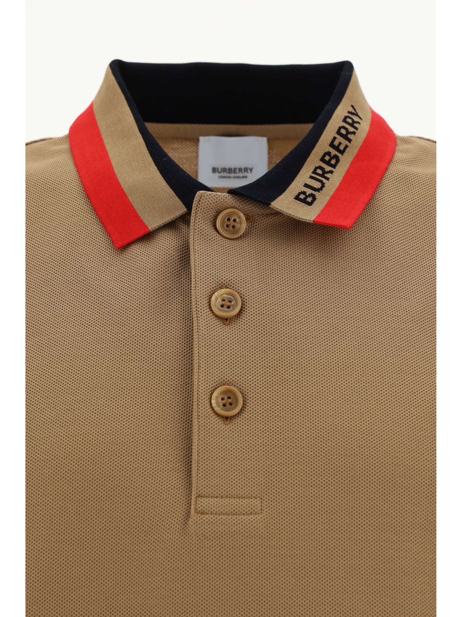 Shop Burberry Edney Polo Shirt In Brown