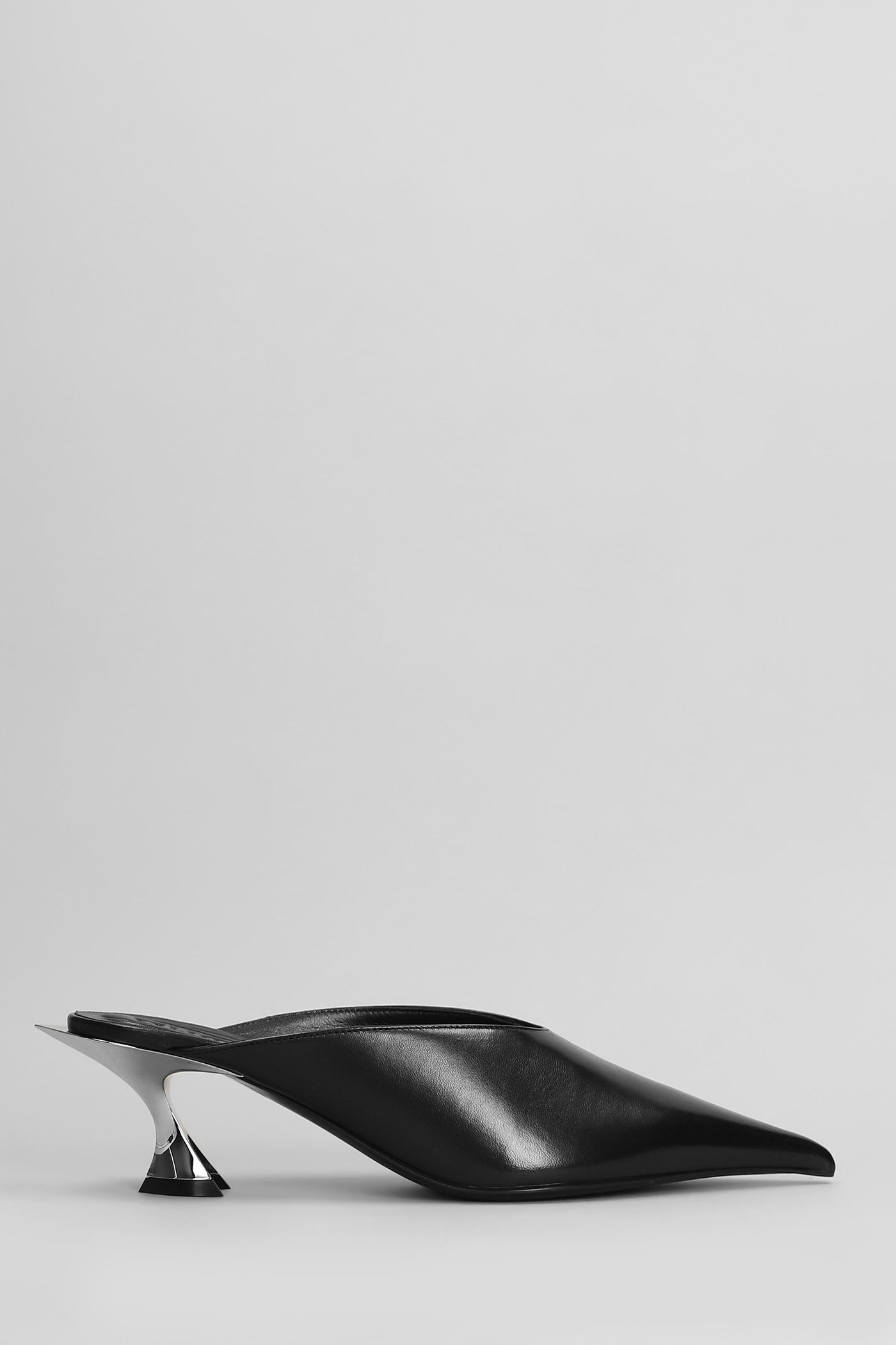 Slipper-mule In Black Leather