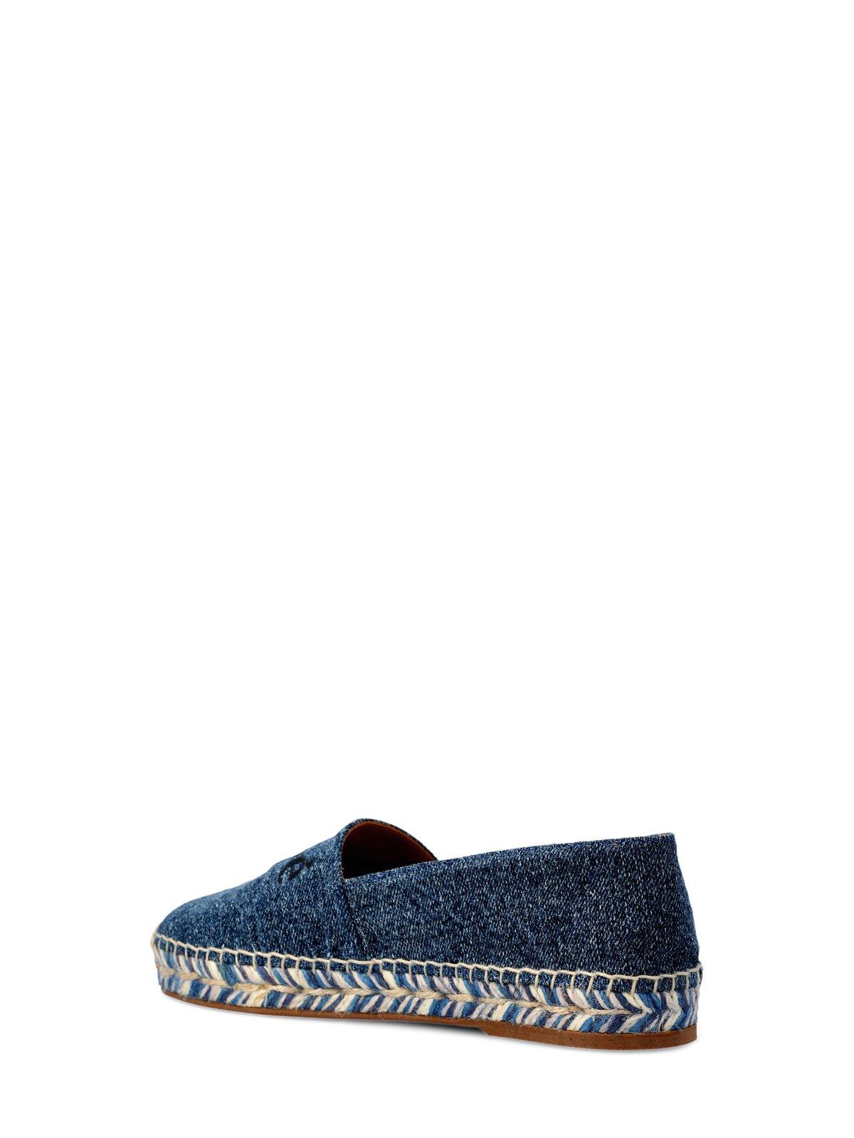 Shop Chloé Piia Flat Espadrilles In Blue