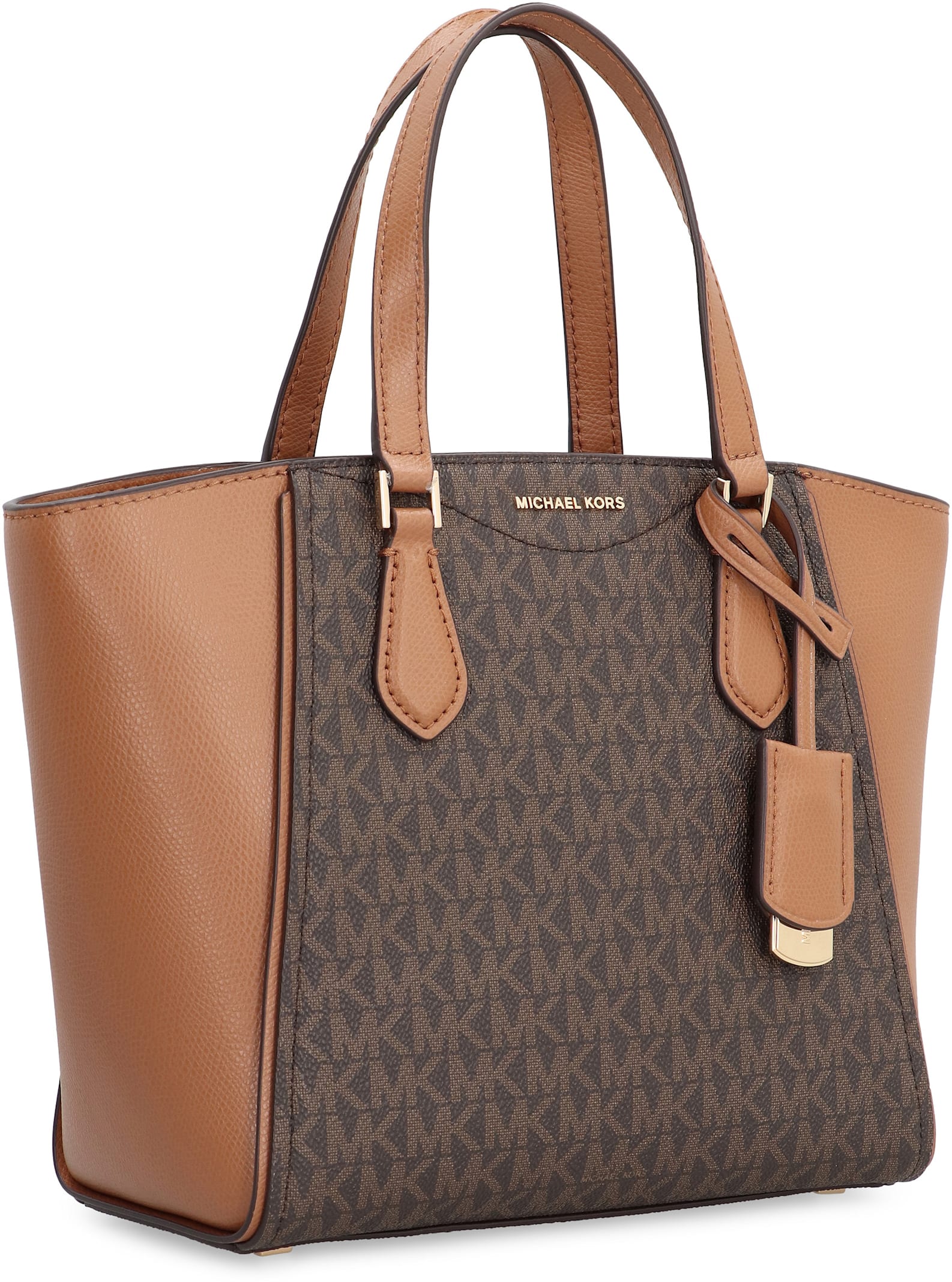 Shop Michael Michael Kors Taryn Coated Canvas Tote In Brown