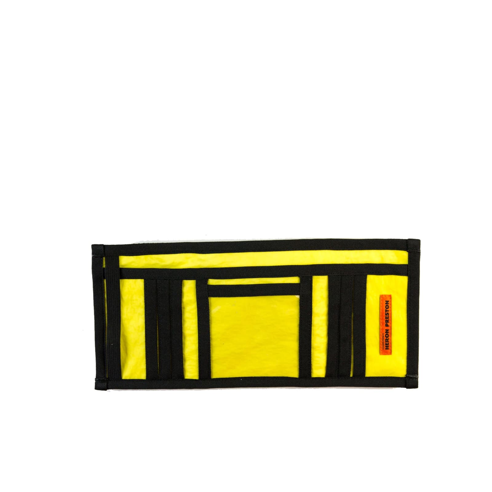 Shop Heron Preston Cyrillic Script Logo Belt Wallet In Yellow