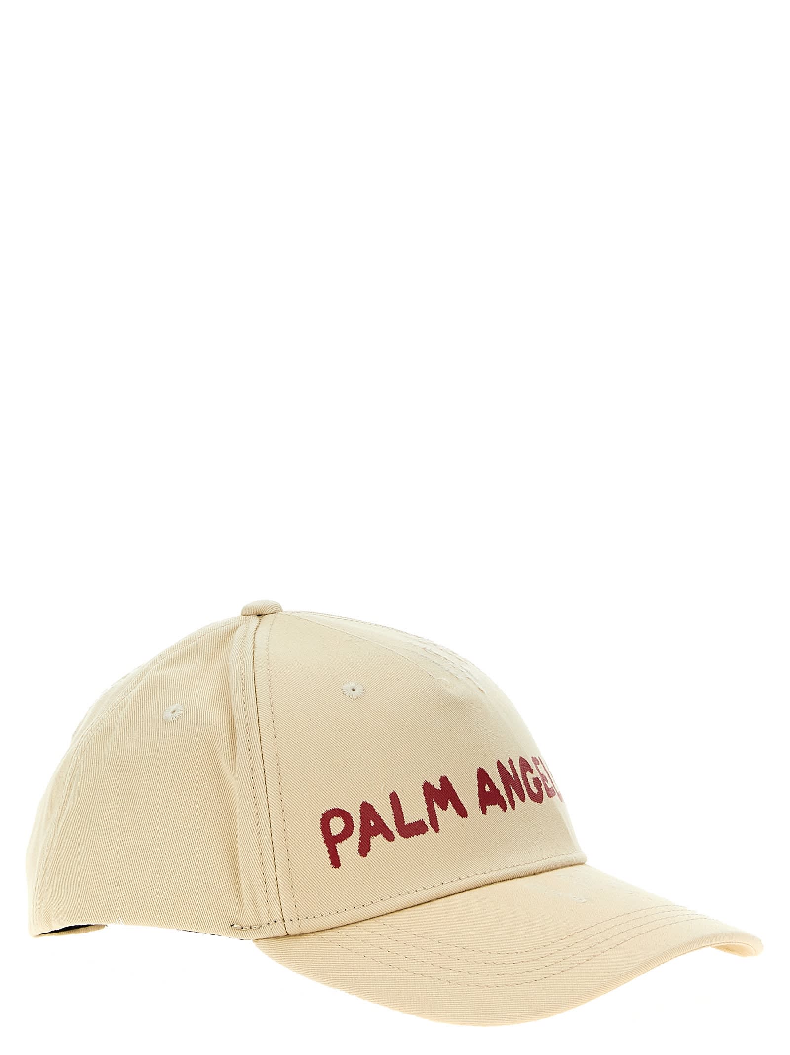 Shop Palm Angels Seasonal Logo Baseball Cap In White