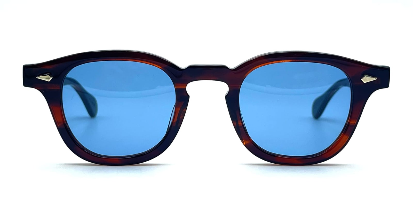 Julius Tart Optical Ar 46x24 - Demi Amber / Blue Lens Sunglasses In Brown