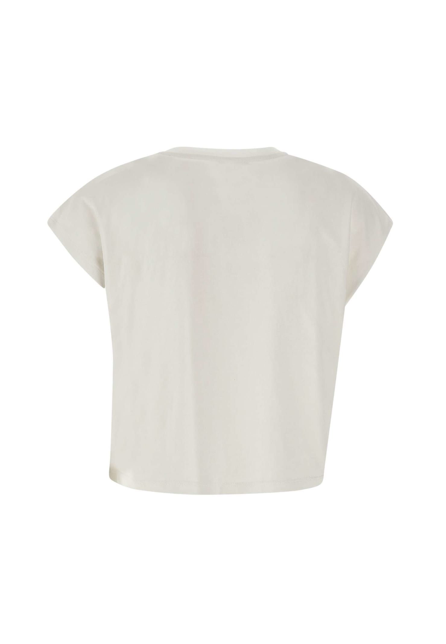 Shop Liu •jo Moda Stretch Cotton Jersey T-shirt In White