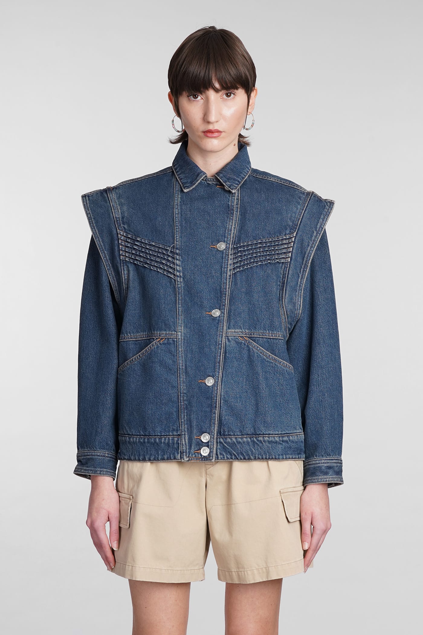 Isabel Marant Harmon Denim Jackets In Blue Cotton