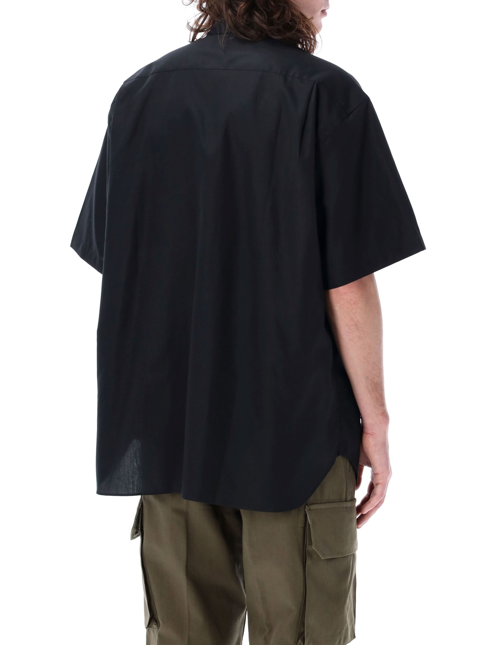 Shop Comme Des Garçons Homme Deux Boxy Fit S/s Shirt In Black