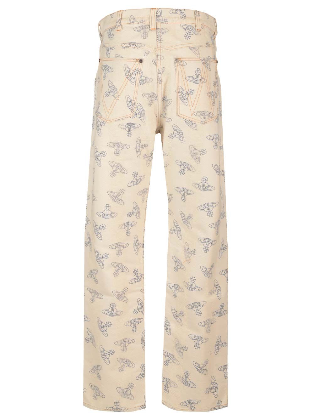 Shop Vivienne Westwood Ranch Straight Jeans In White