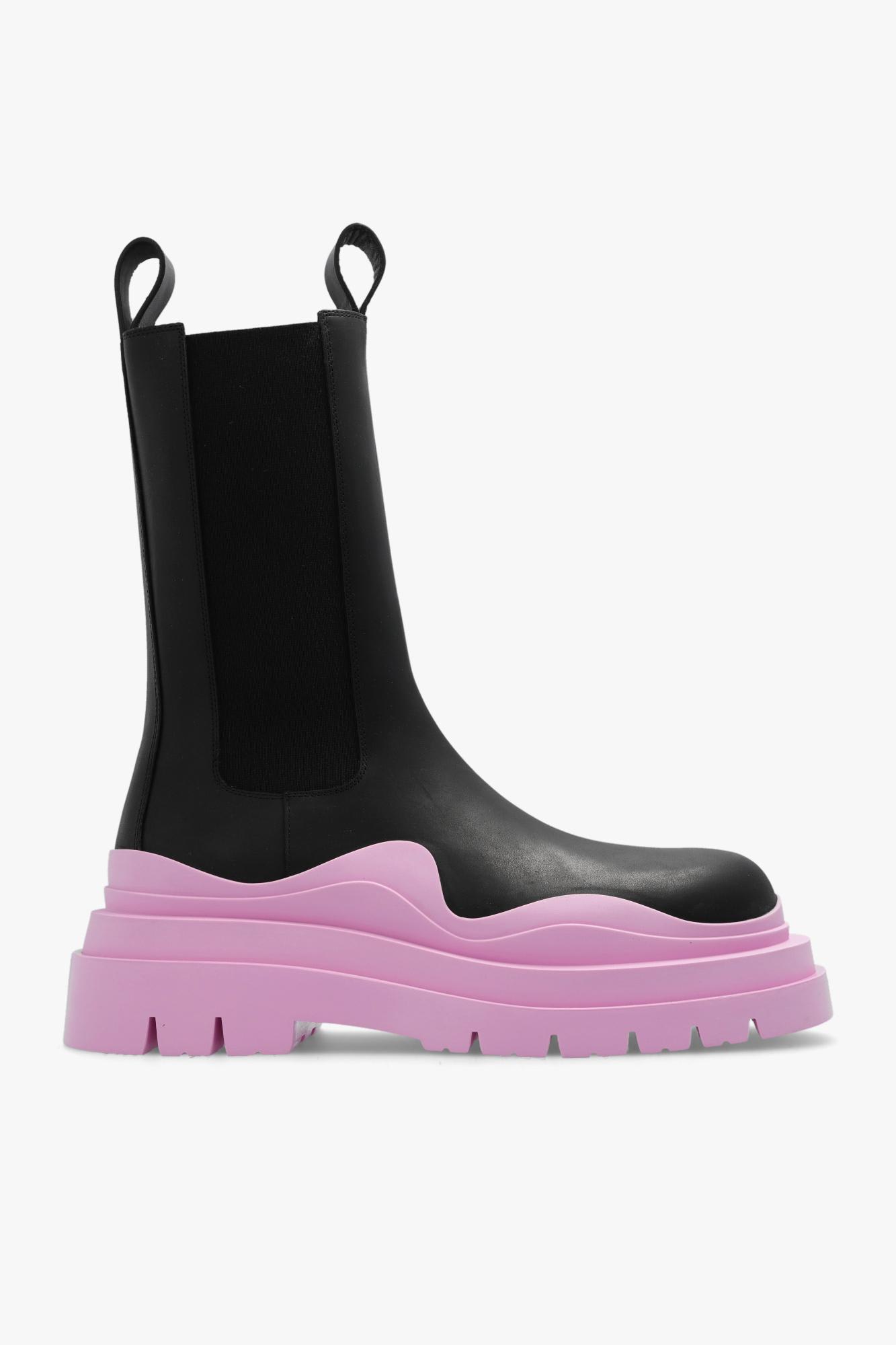 Bottega Veneta Women's Platform Chelsea Boots In Black | ModeSens