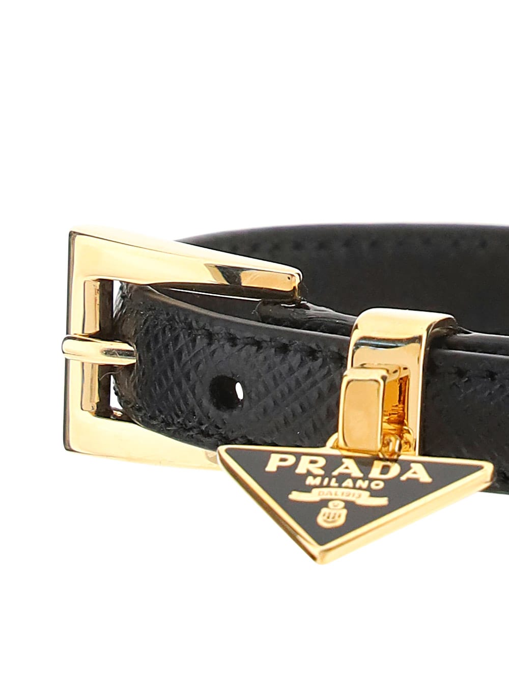 Leather tie Prada Black in Leather - 35831112