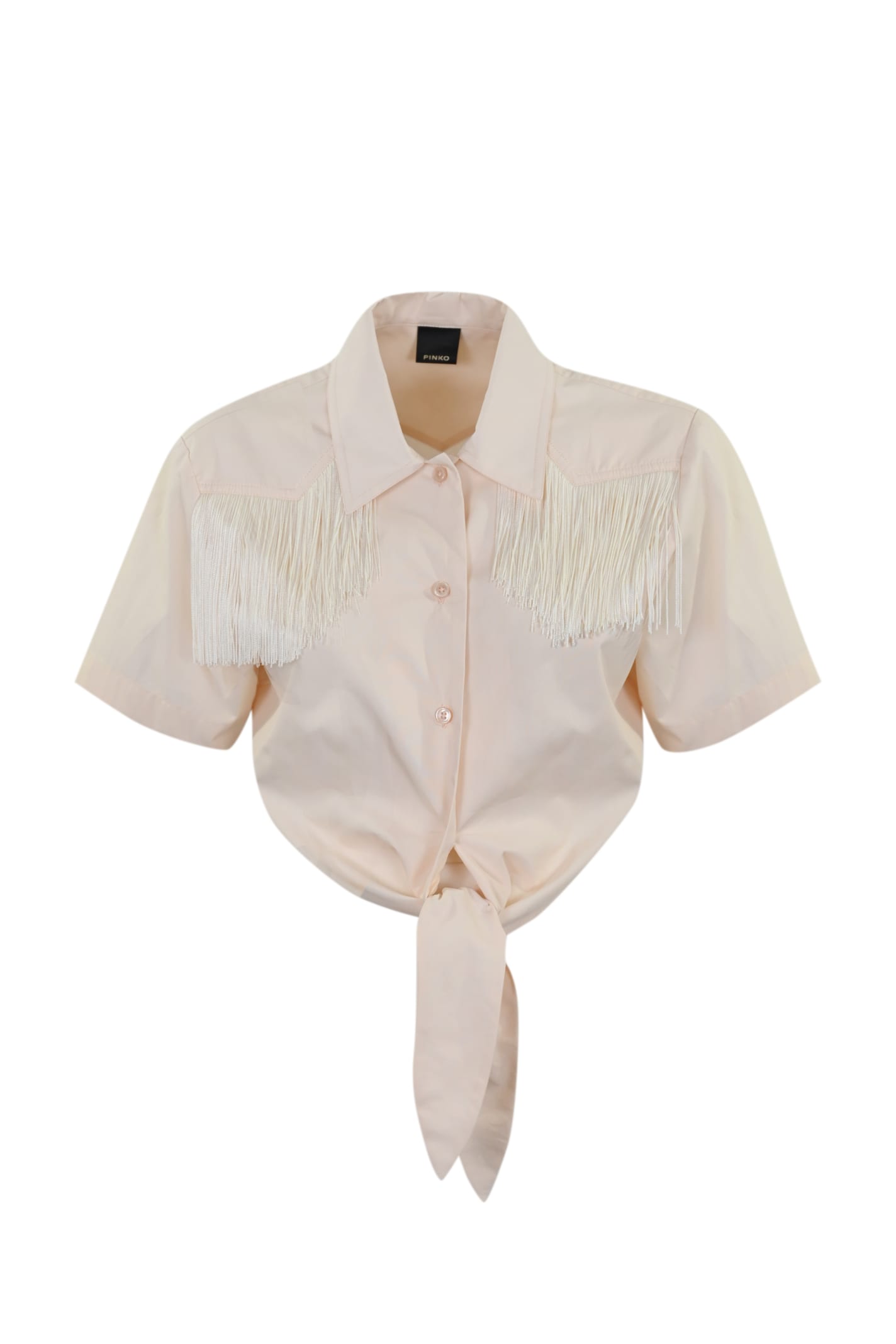 Cropped Shirt With Fringes