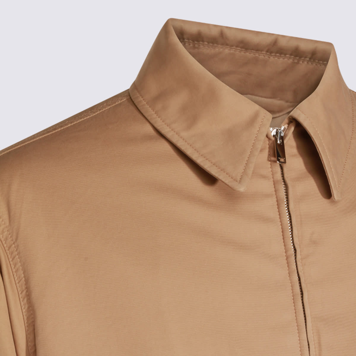 The Row Sand Cotton Casual Jacket In Neutral