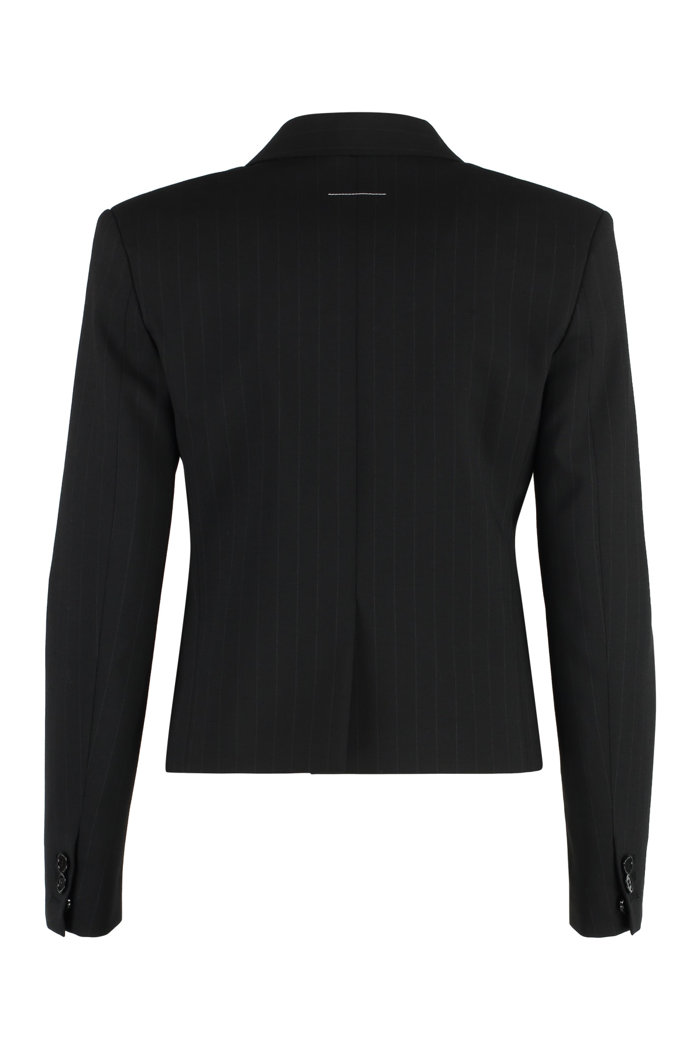 Shop Mm6 Maison Margiela Single-breasted Two-button Jacket In Black
