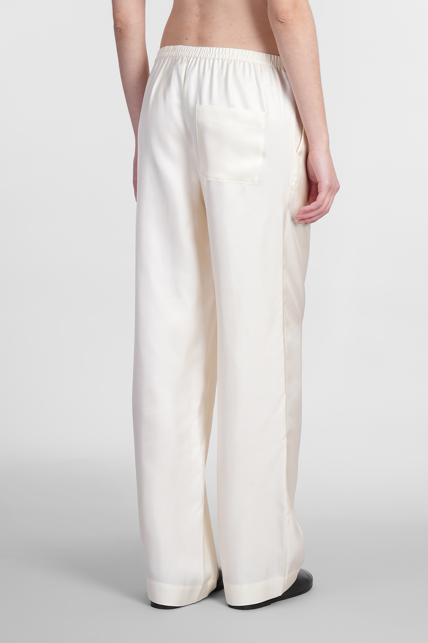 Shop Loulou Studio Alera Pants In Beige Silk