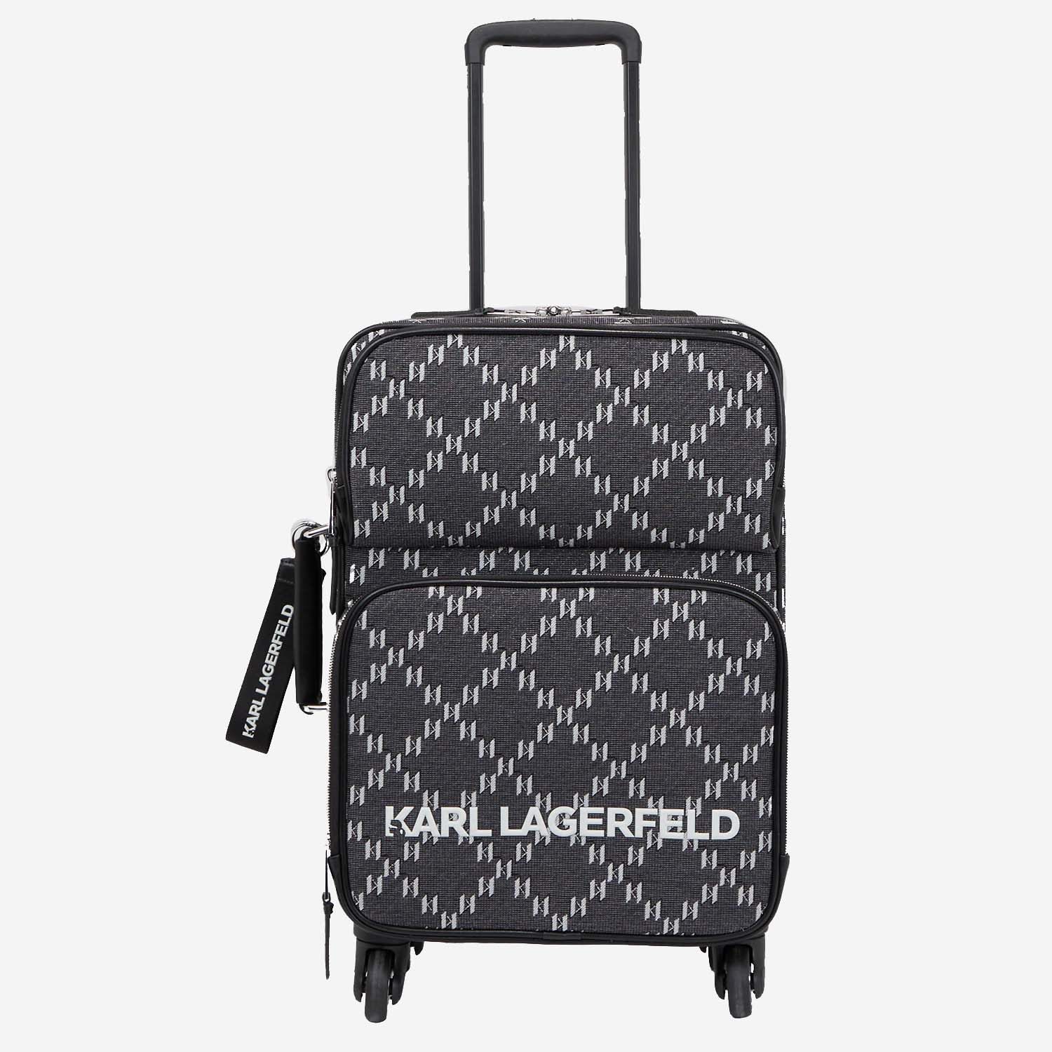 Karl Lagerfeld K/monogram Suitcase In Grey