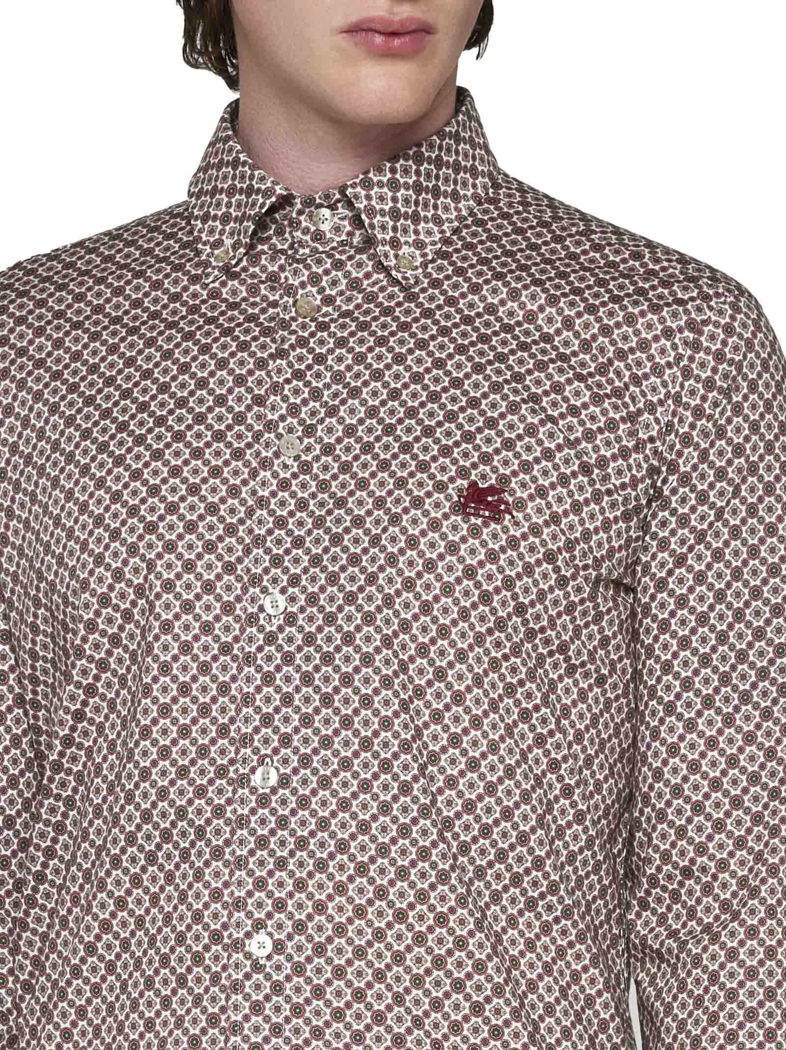 Shop Etro Shirt In Stampa F.do Bianco