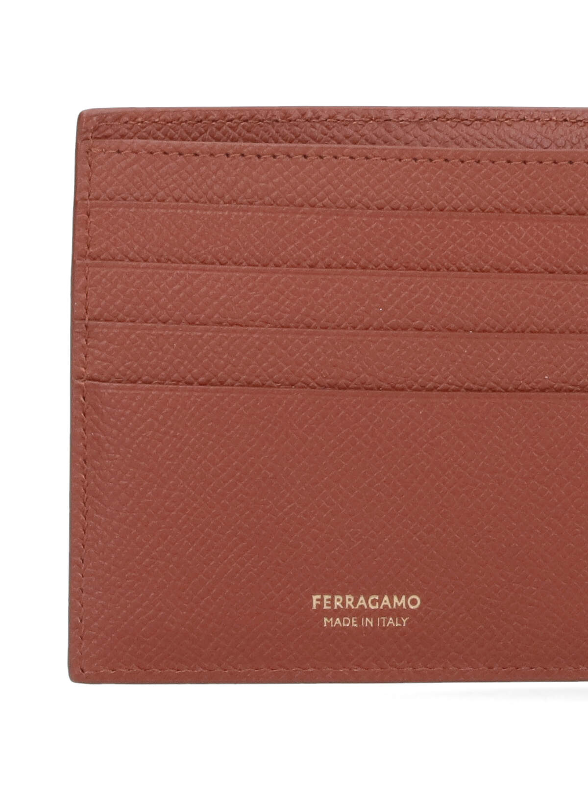 Shop Ferragamo Bi-fold Wallet Gancini In Brown