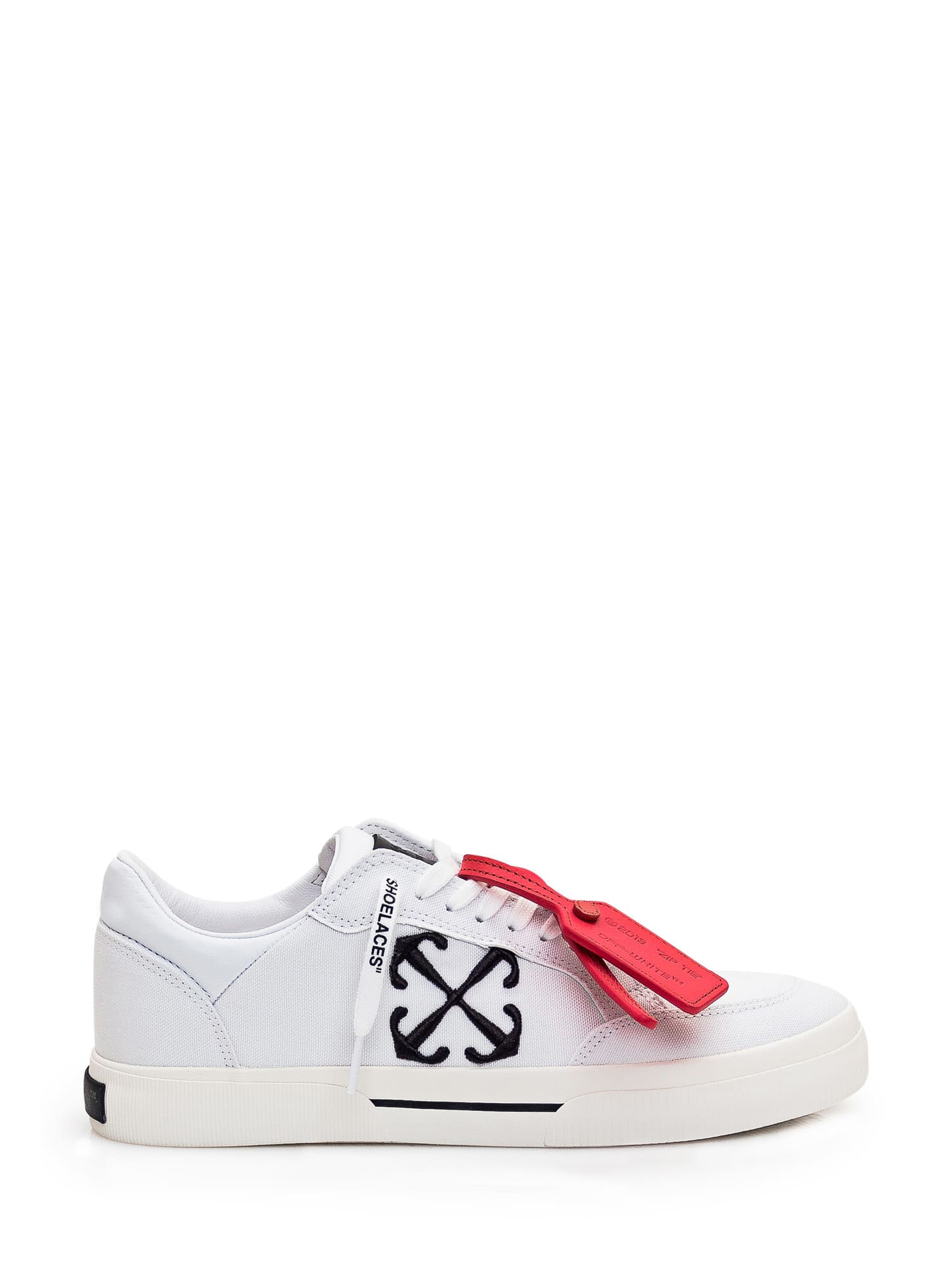 Shop Off-white New Low Vulcanized Sneaker In White Black
