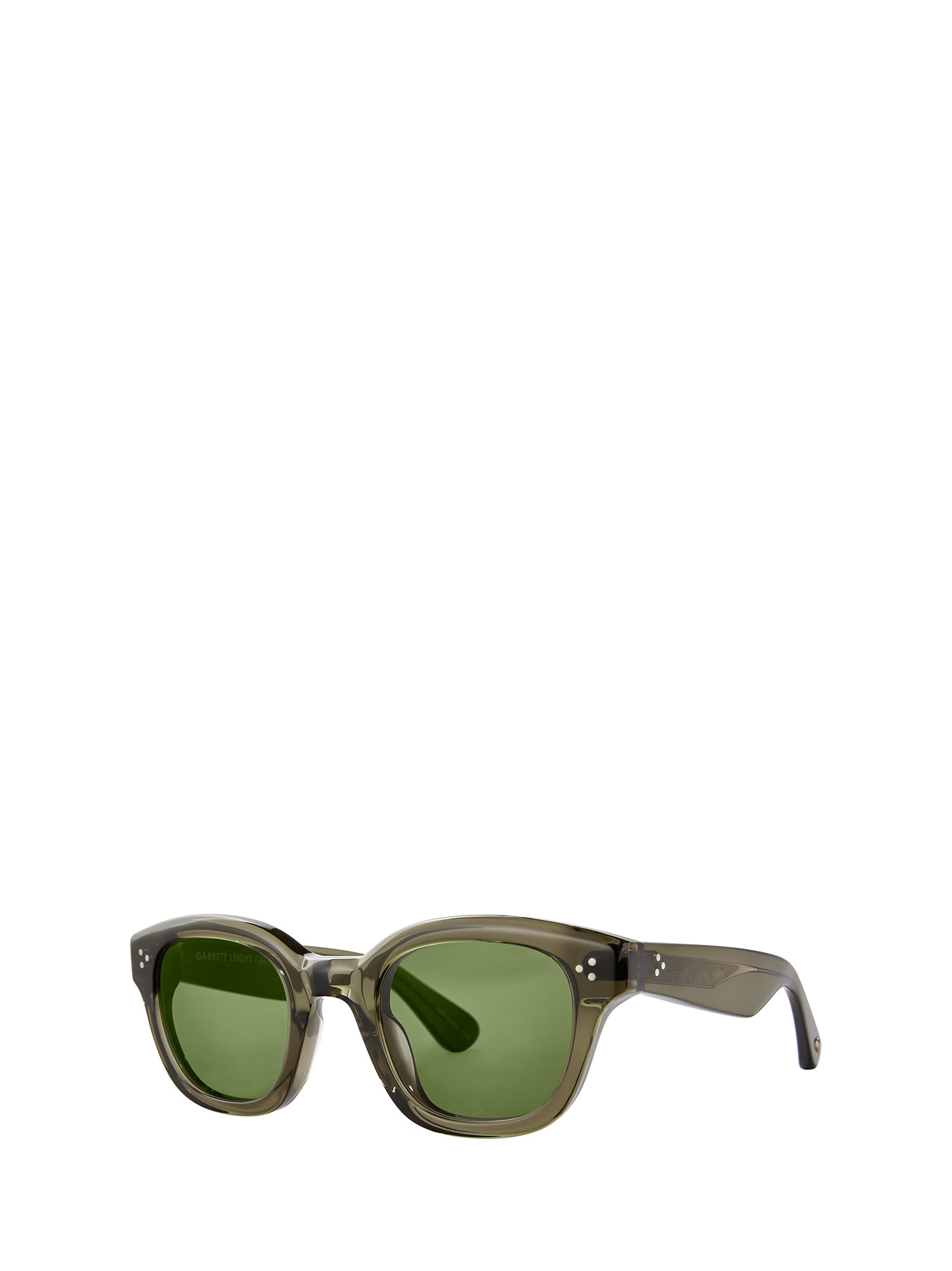 Shop Garrett Leight Cyprus Sun Willow/green Sunglasses