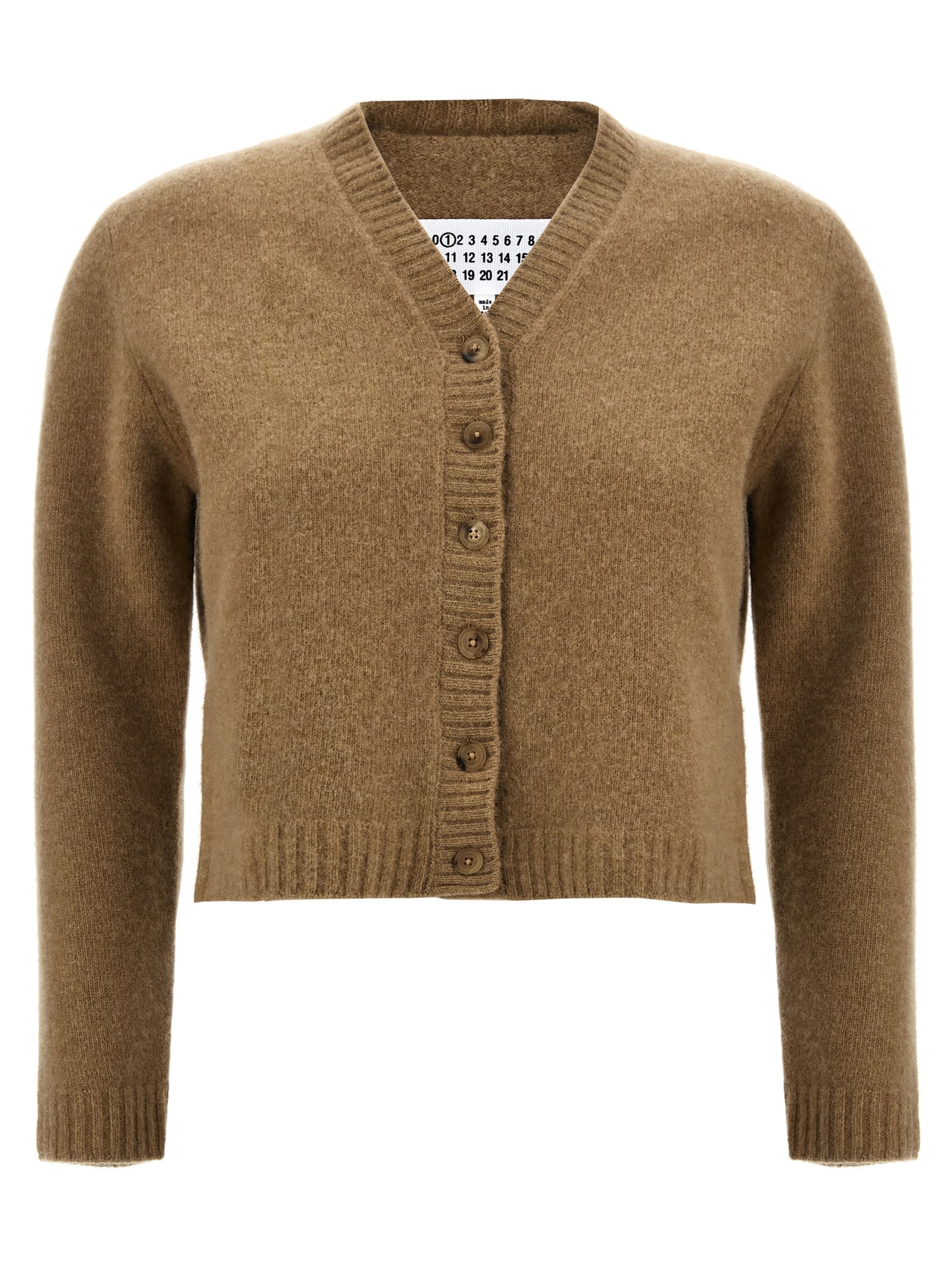 MAISON MARGIELA CROPPED WOOL CARDIGAN 