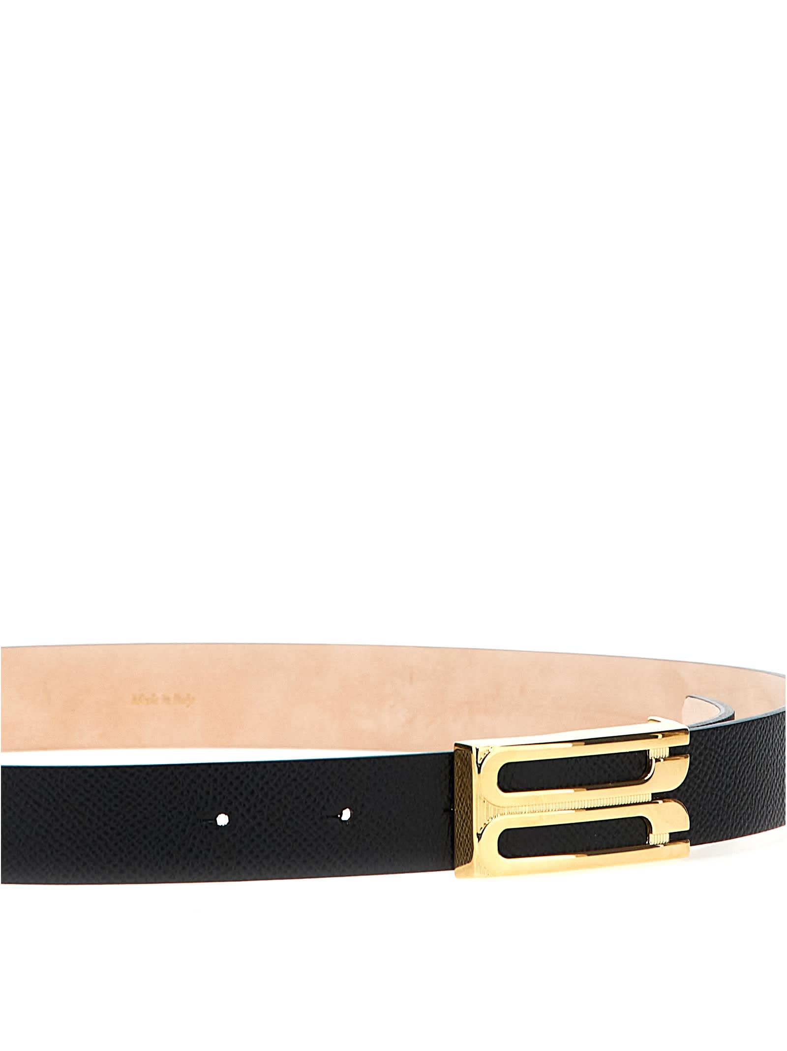 Shop Victoria Beckham Frame Belt In Black