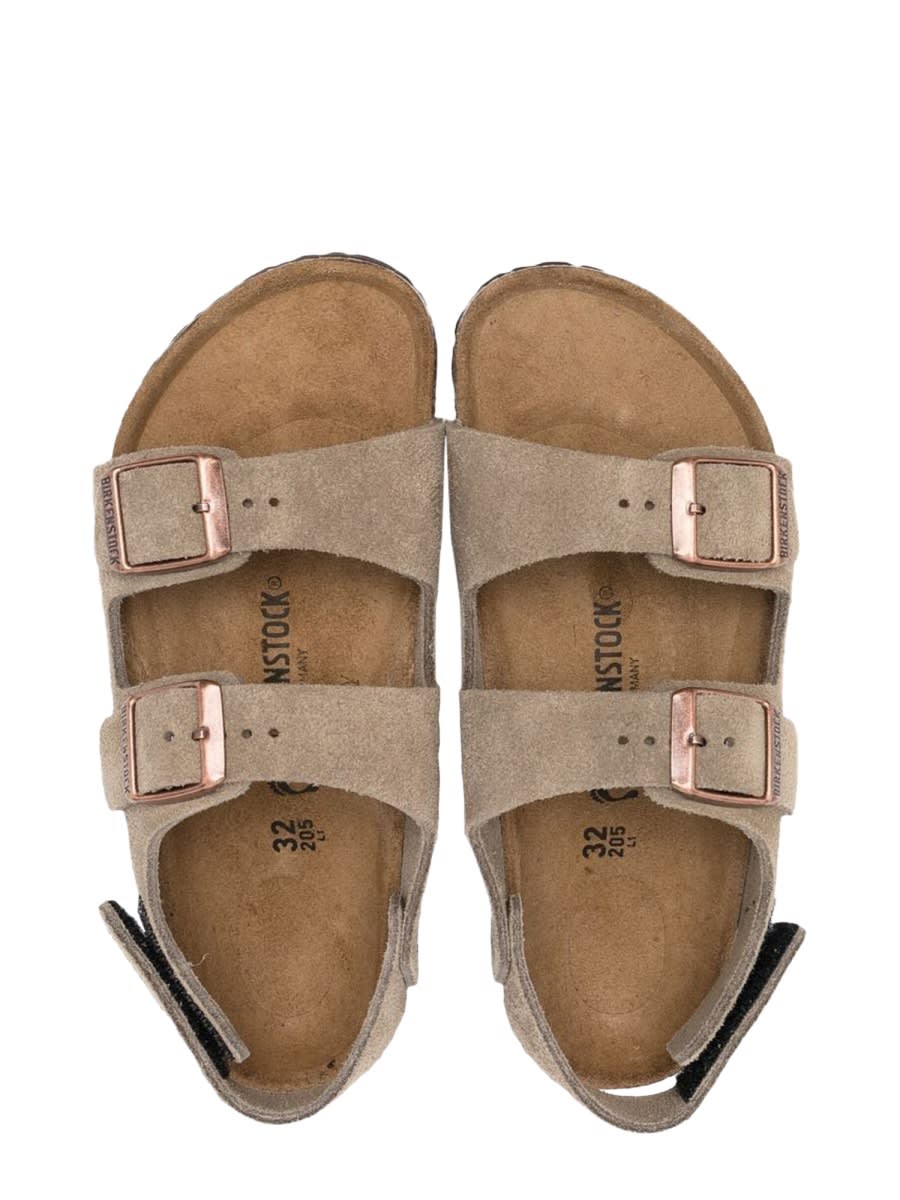 Shop Birkenstock Milan Hl Kids In Brown