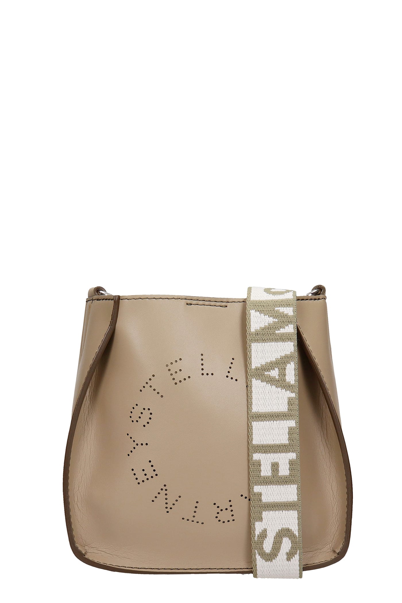 Stella McCartney Shoulder Bag In Taupe Faux Leather