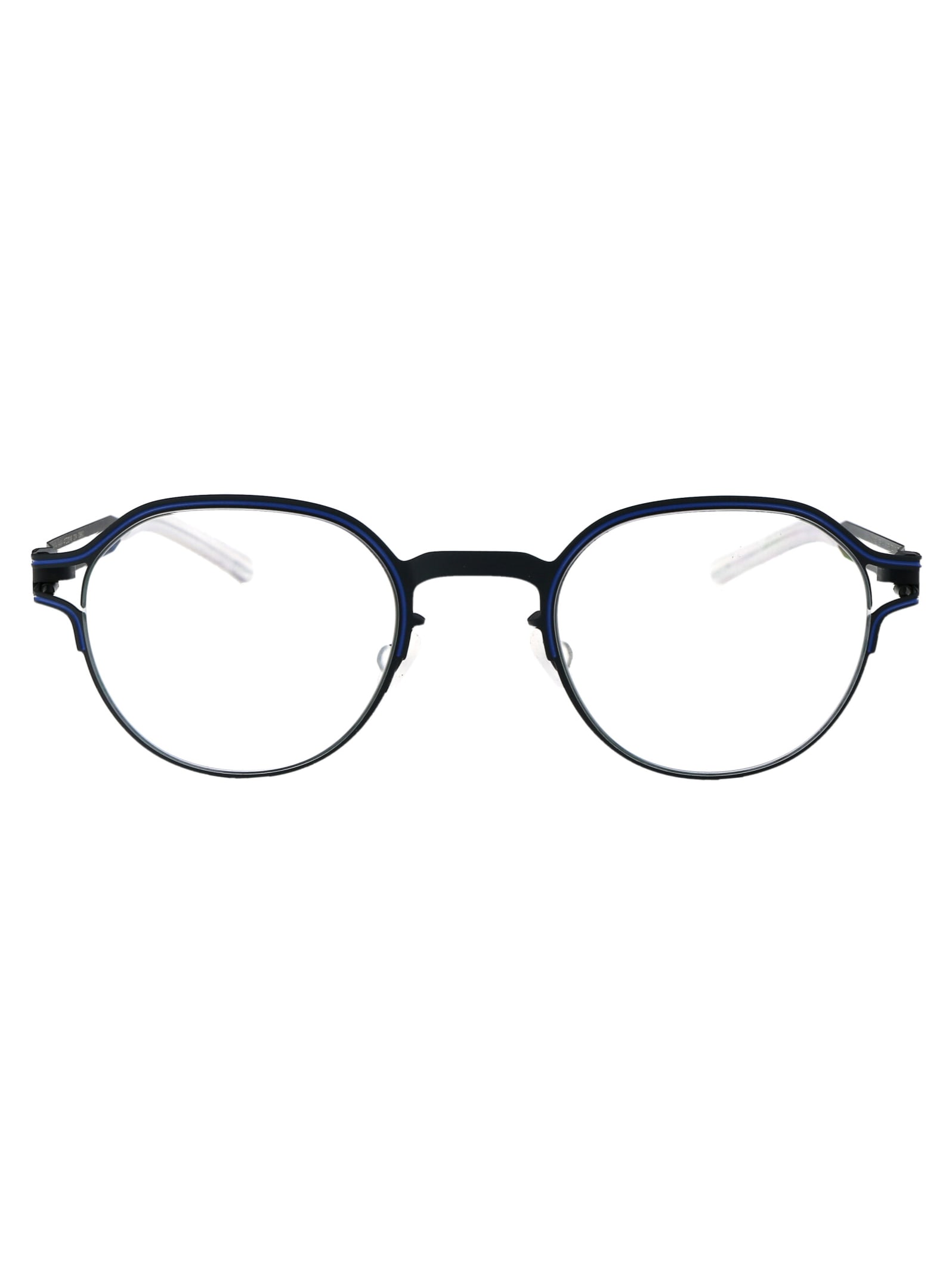 Shop Mykita Vaasa Glasses In 514 Indigo/yale Blue Clear