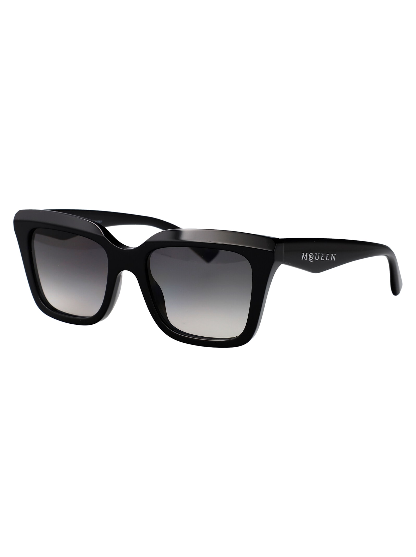 Alexander Mcqueen Alexander Mc Queen Cat Eye Sunglasses Am0473 S 001 In Black-black-grey