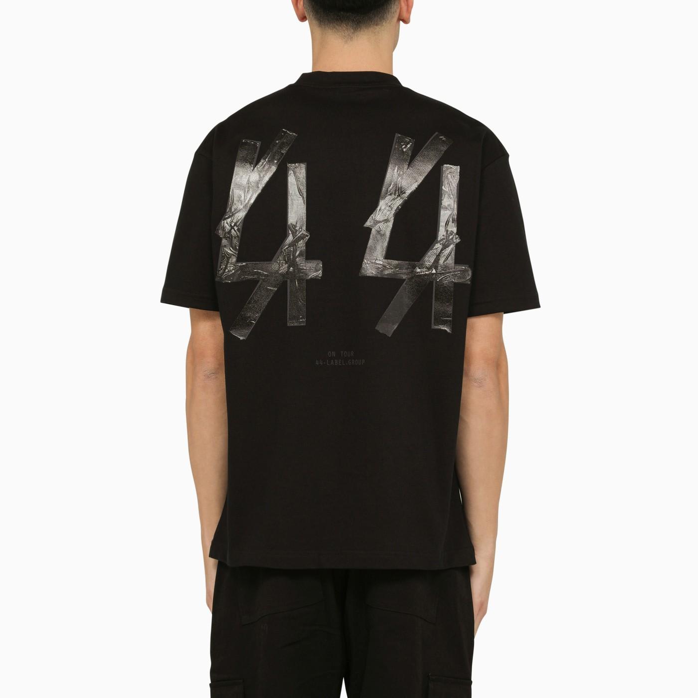 Shop 44 Label Group 44 Gaffer Print Black Crew-neck T-shirt