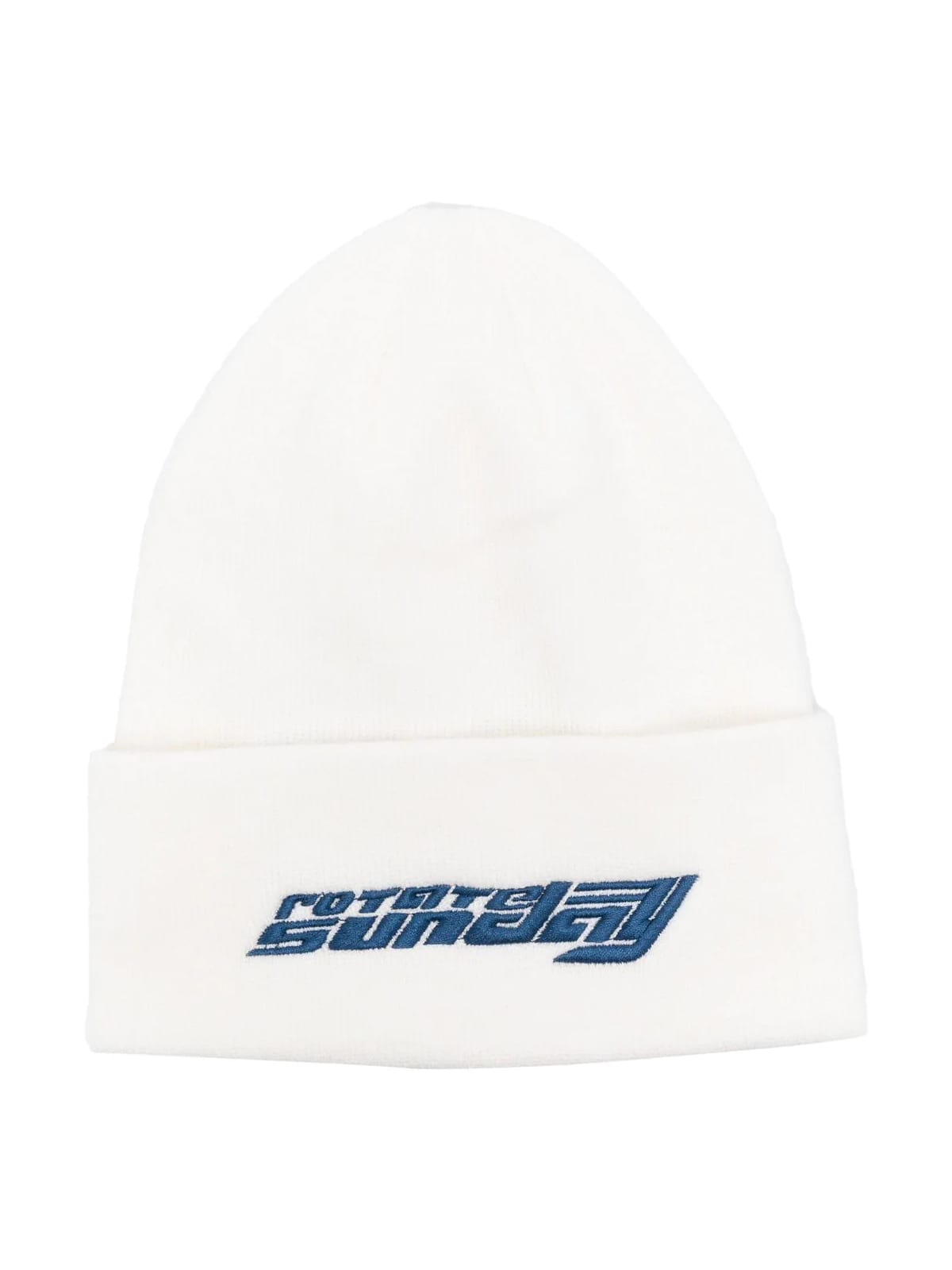 Rotate Birger Christensen Logo Embroidery Beanie In Bright White