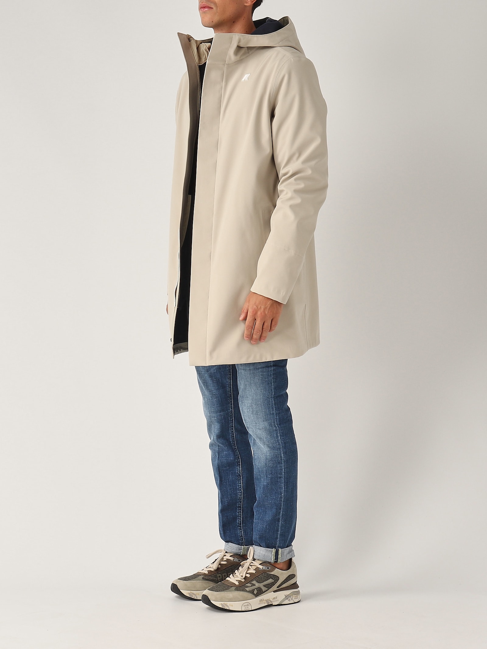 Shop K-way Marlyn Bonded Jacket In Beige