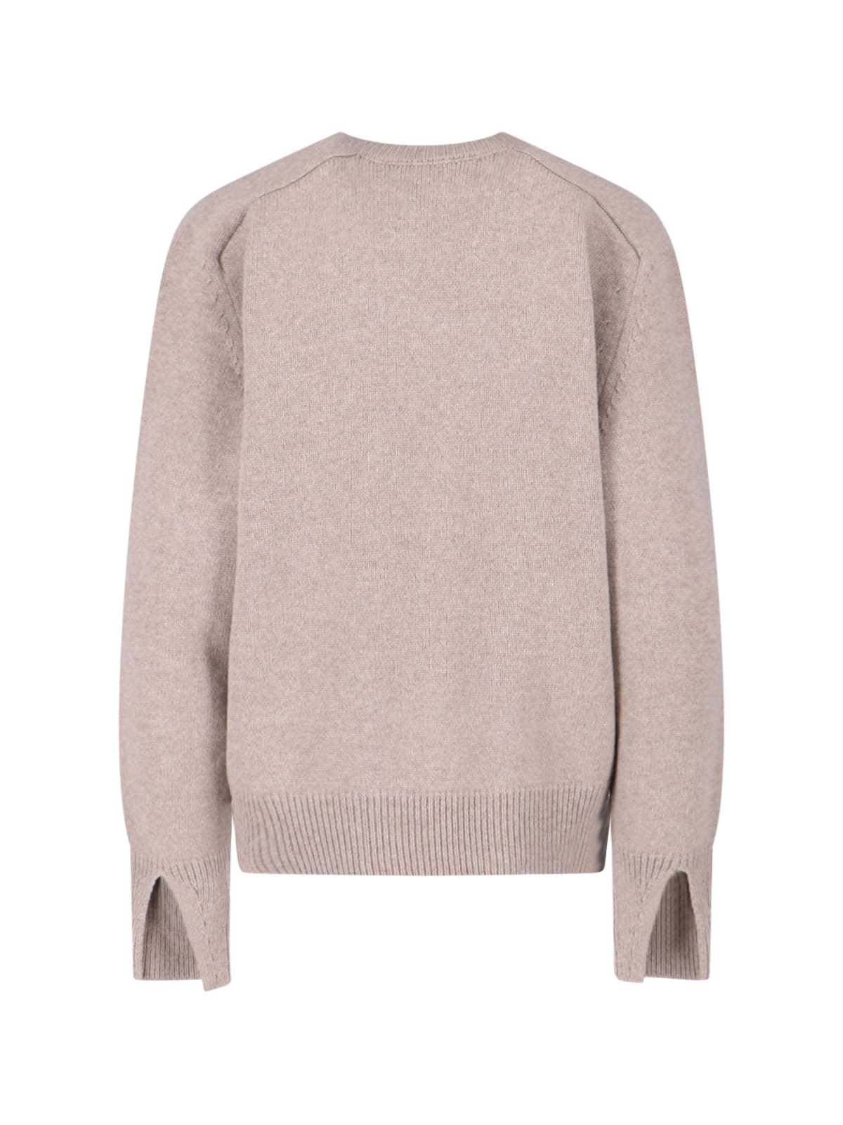 Rohe Róhe Taupe Cashmere-wool Convertible Sweater With Ribbed Details In Brown