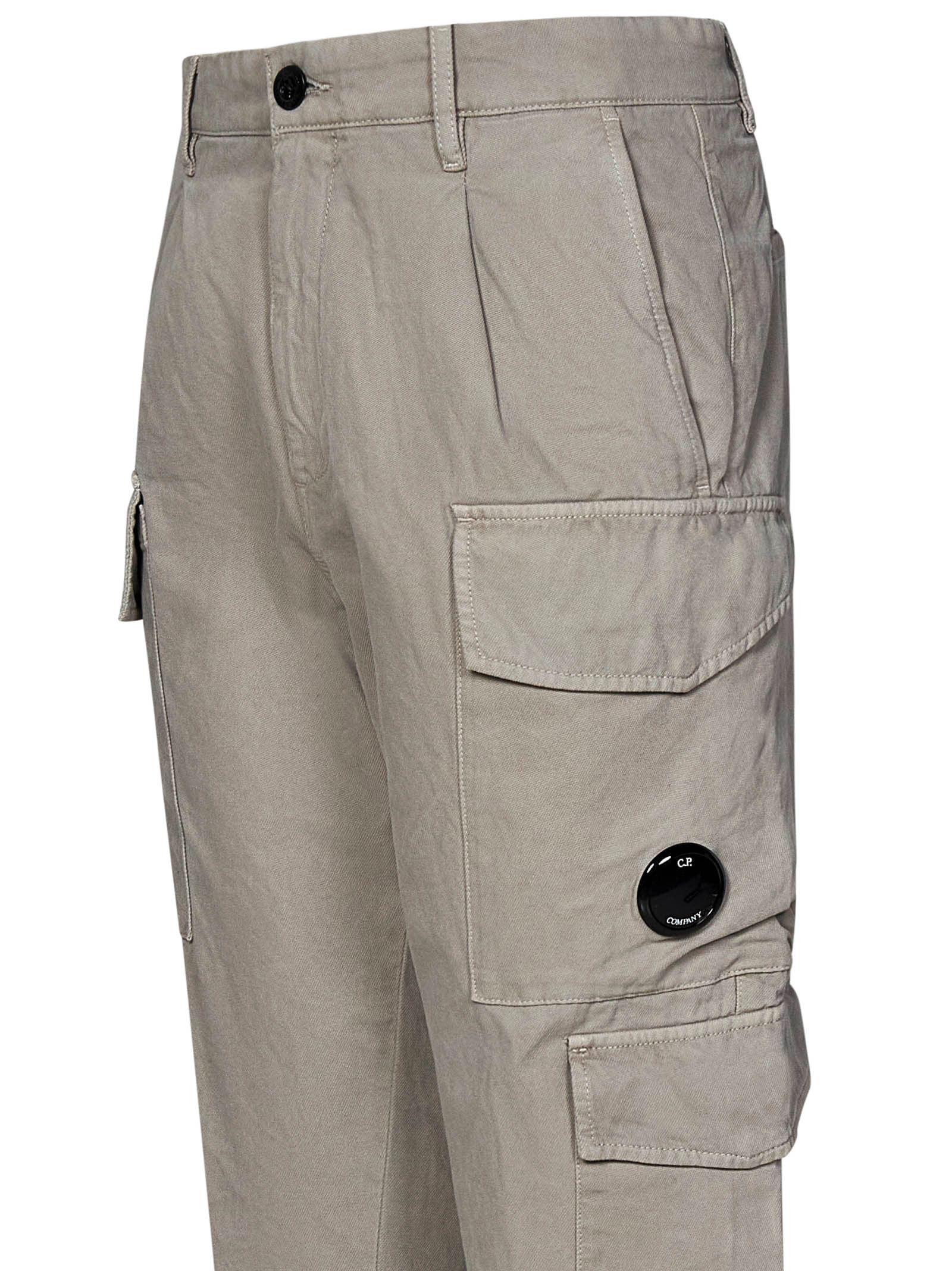 Shop C.p. Company Trousers In Kaki