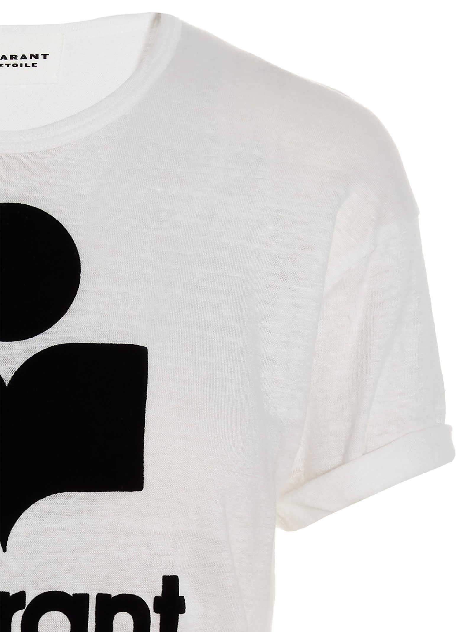 Shop Marant Etoile Koldi T-shirt In White/black