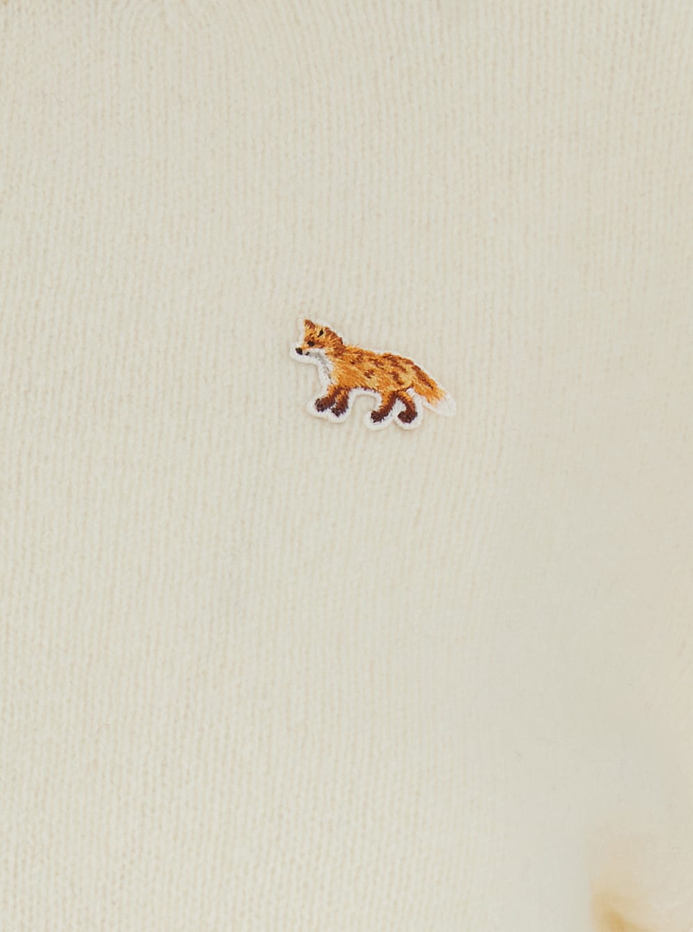 Maison Kitsuné Profile Fox-embroidered Button Cardigan In Neutral