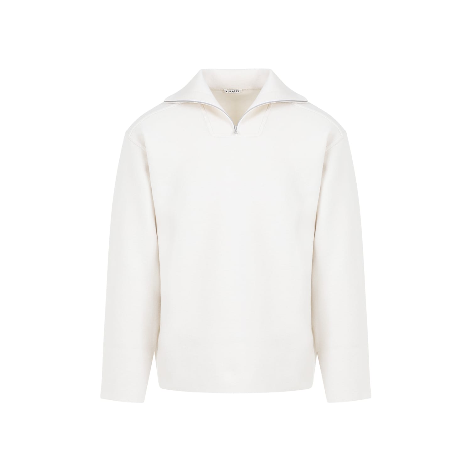 Shop Auralee Heavy Milano Pullover In Ivory White