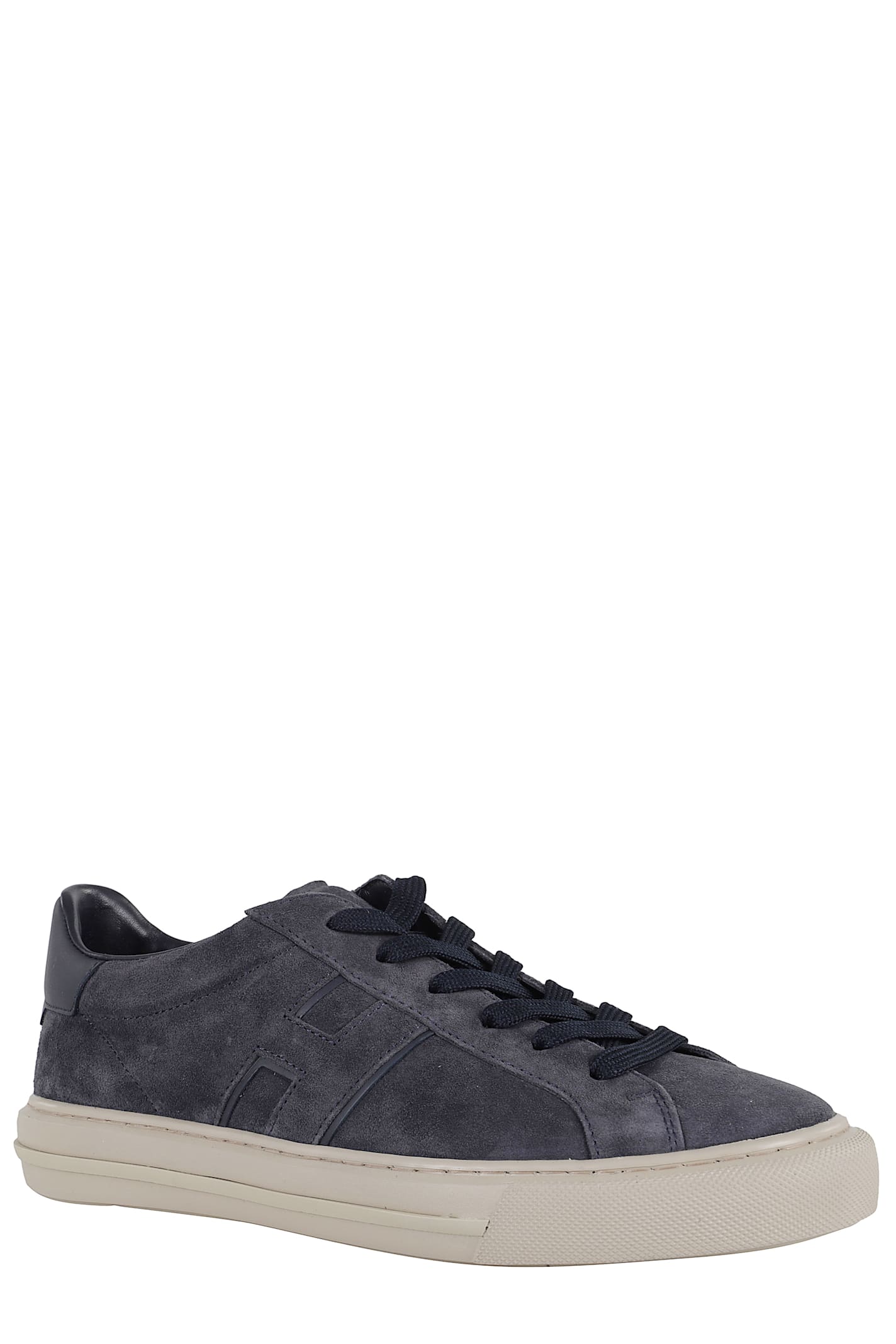 Hogan H691 Lace-up Sneakers With Embossed Branding And Memory Foam Insole In Blue