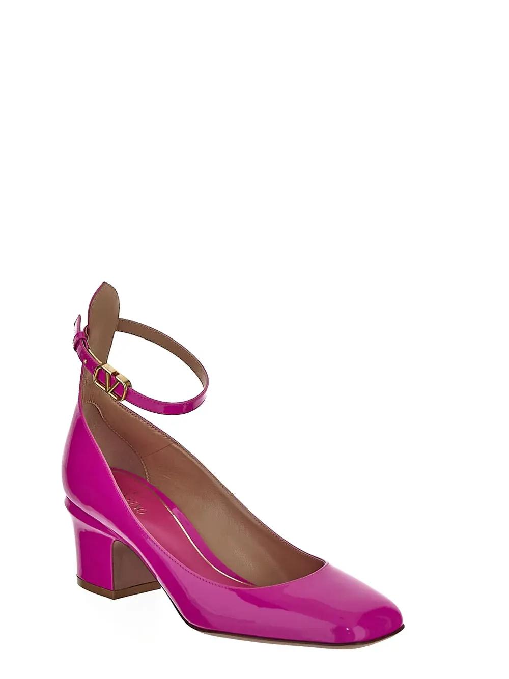 Valentino Pink Tan-go Heels In Fuchsia