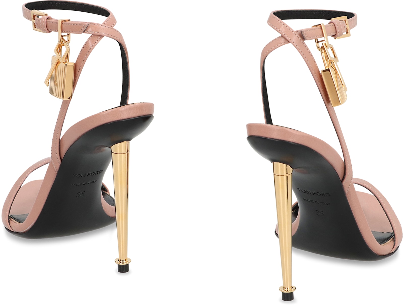 Shop Tom Ford Leather Sandals In Skin