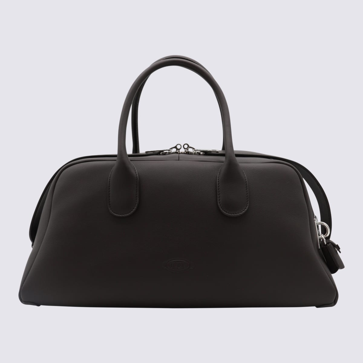 Shop Tod's Black Leather Top Handle Bag In S808