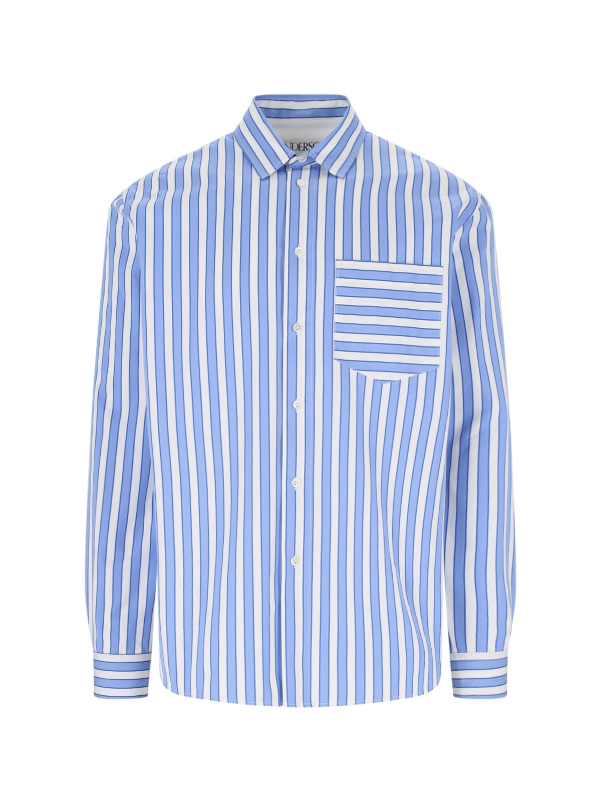 Shop Jw Anderson Patchwork Shirt In Light Blue