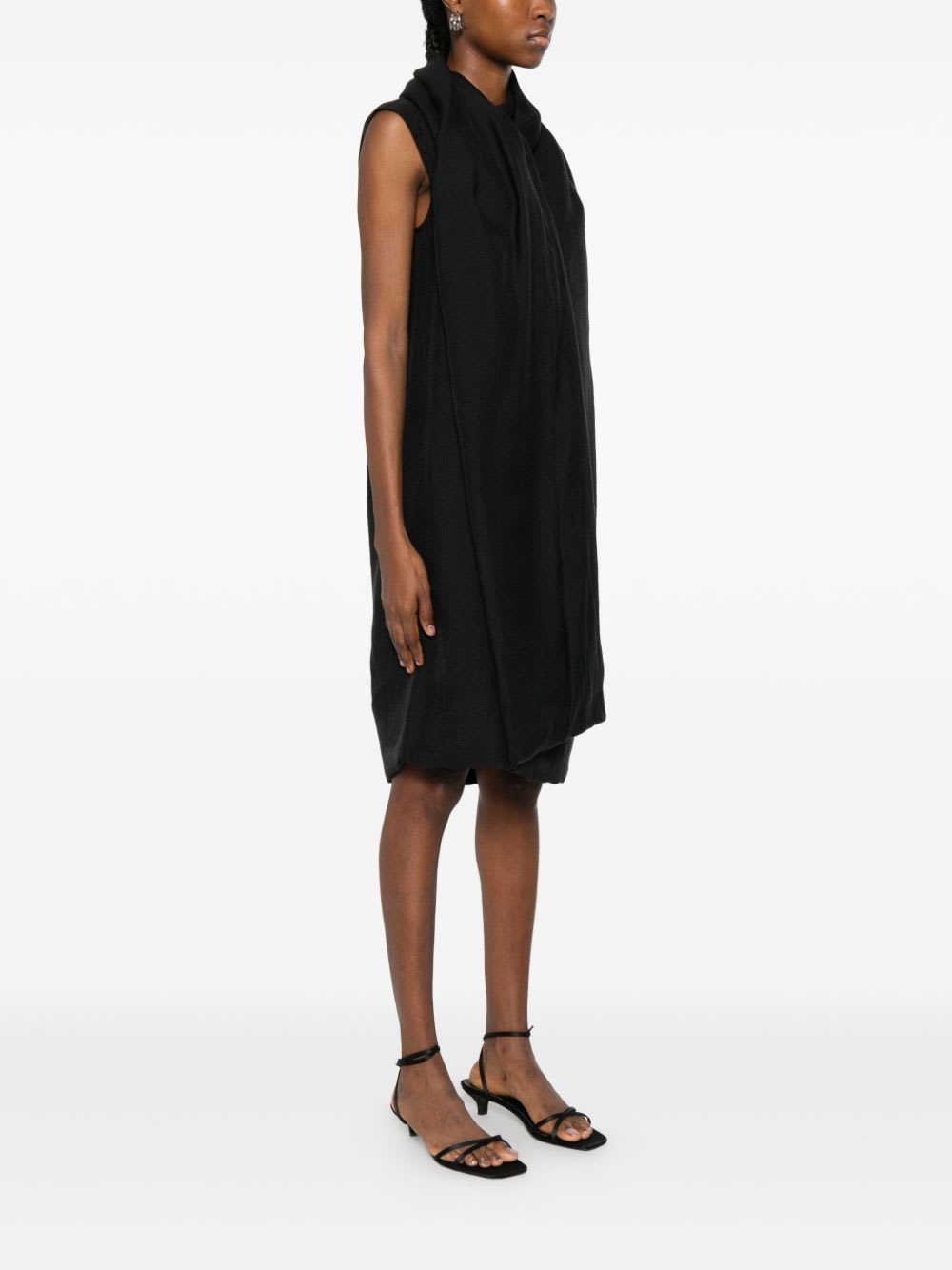 Totême Scarf Midi Dress In Black